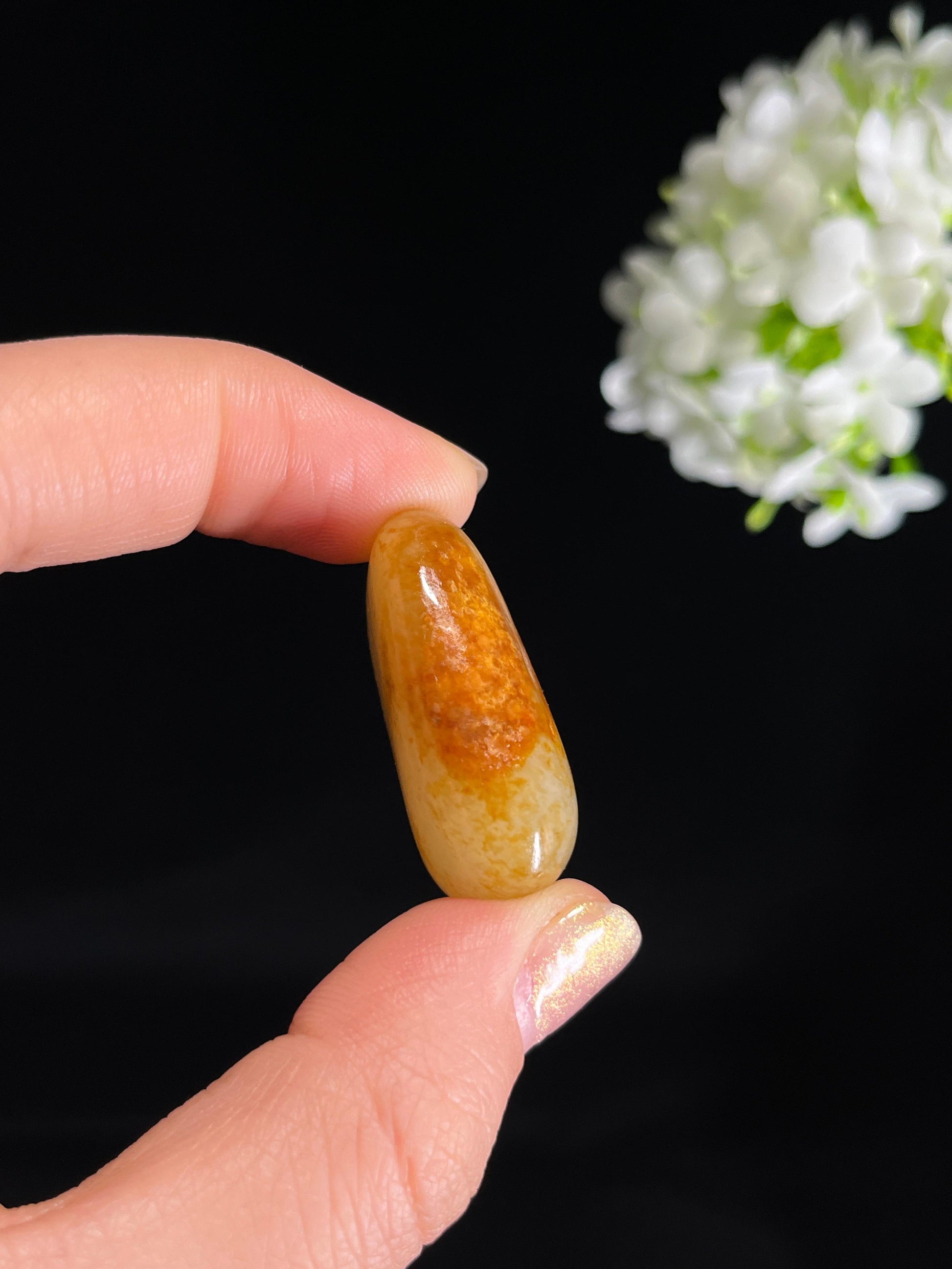 新疆天然和田玉白玉洒金皮籽料原石（yc272911）