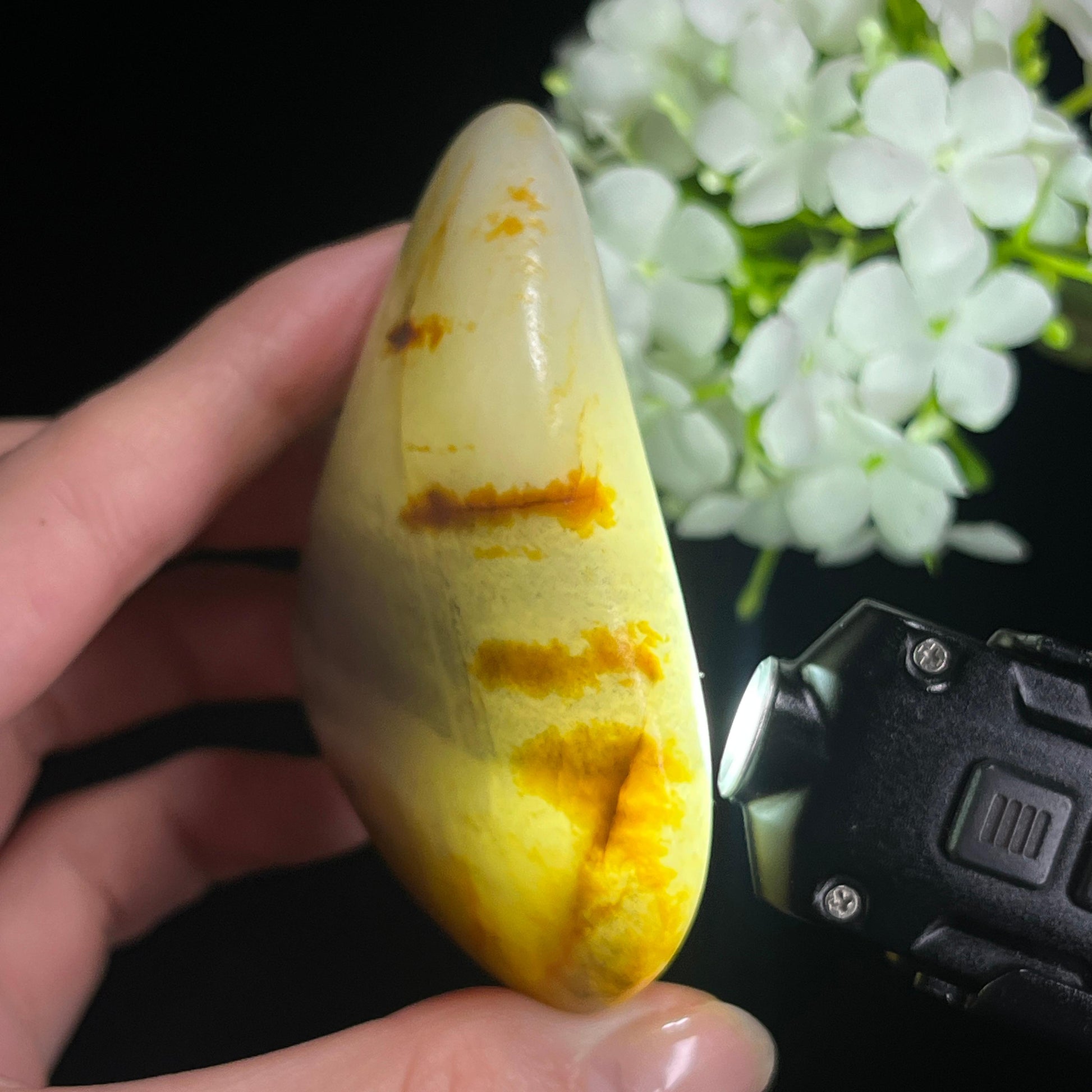 和田玉洒金青花“云纹金皮籽”籽料原石（yc297606）
