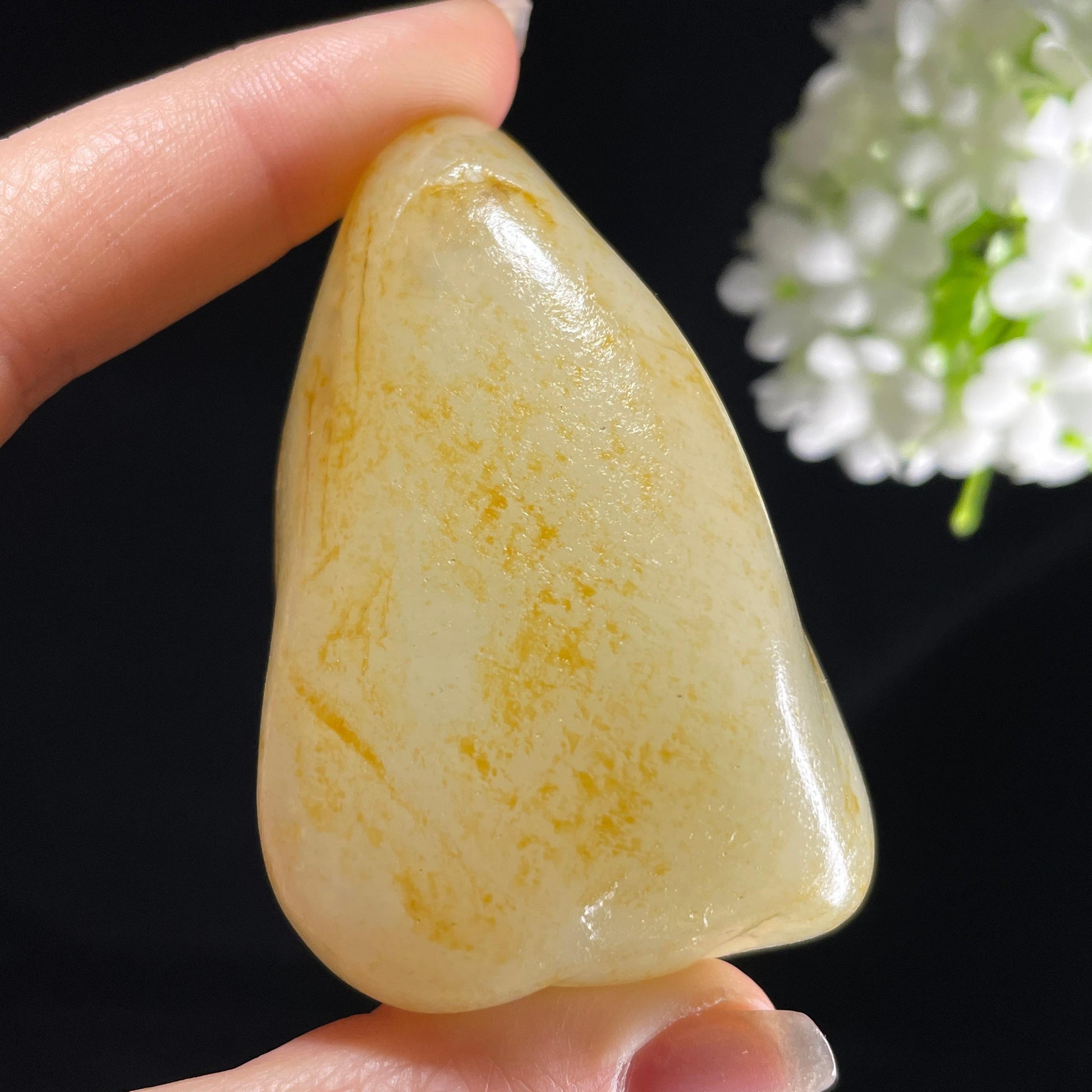 和田玉白玉“金雾曦光”洒金皮籽料（yc394249）