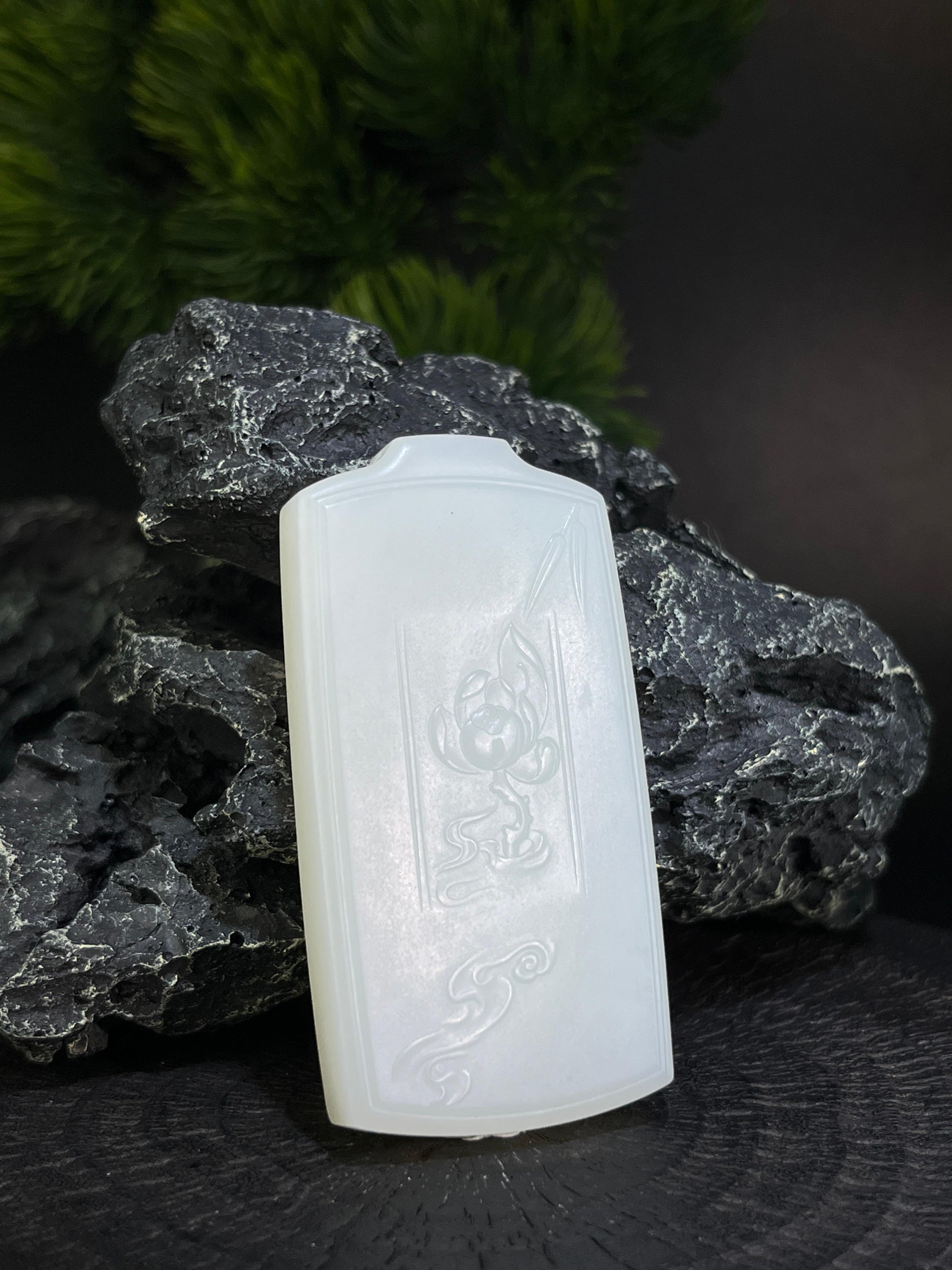 天然和田玉白玉山料阿弥陀佛观音挂件（yc228183）