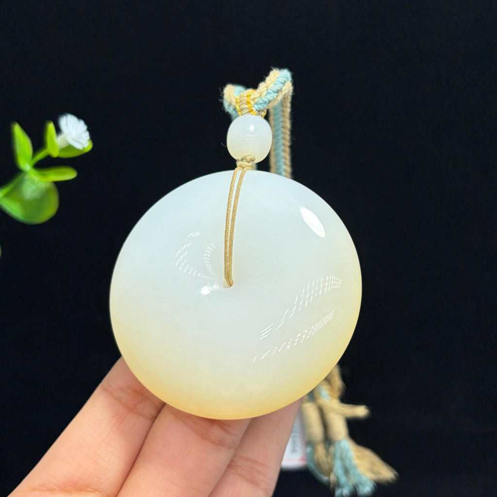 精品和田糖白玉大平安扣（yc776207）