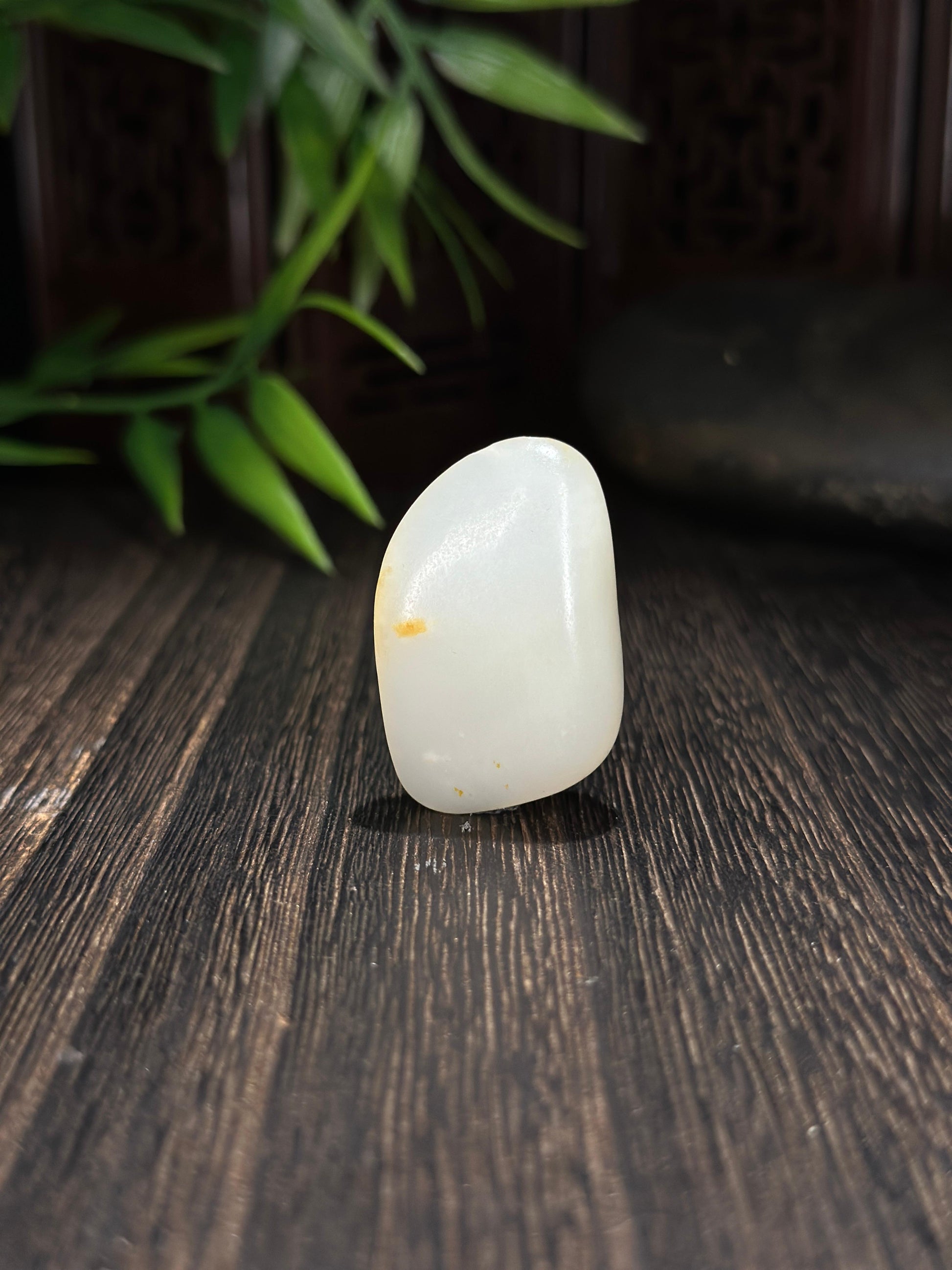 新疆和田玉白玉洒金皮籽料一品清廉挂件（yc712282）