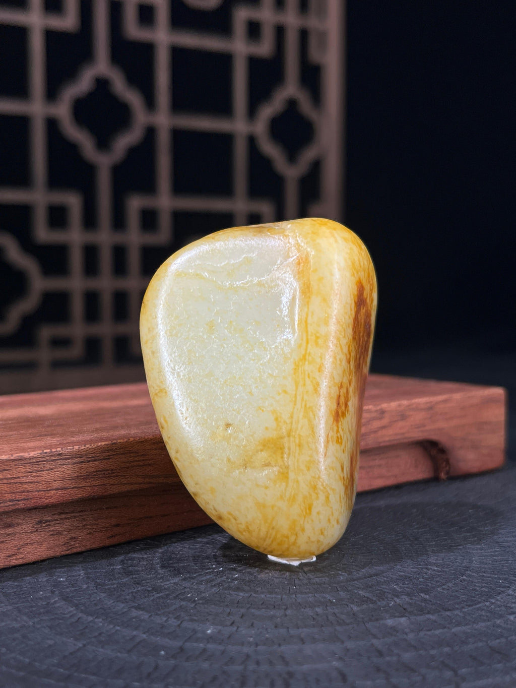 新疆和田玉白玉籽料原石洒金皮挂件7（yc233968）