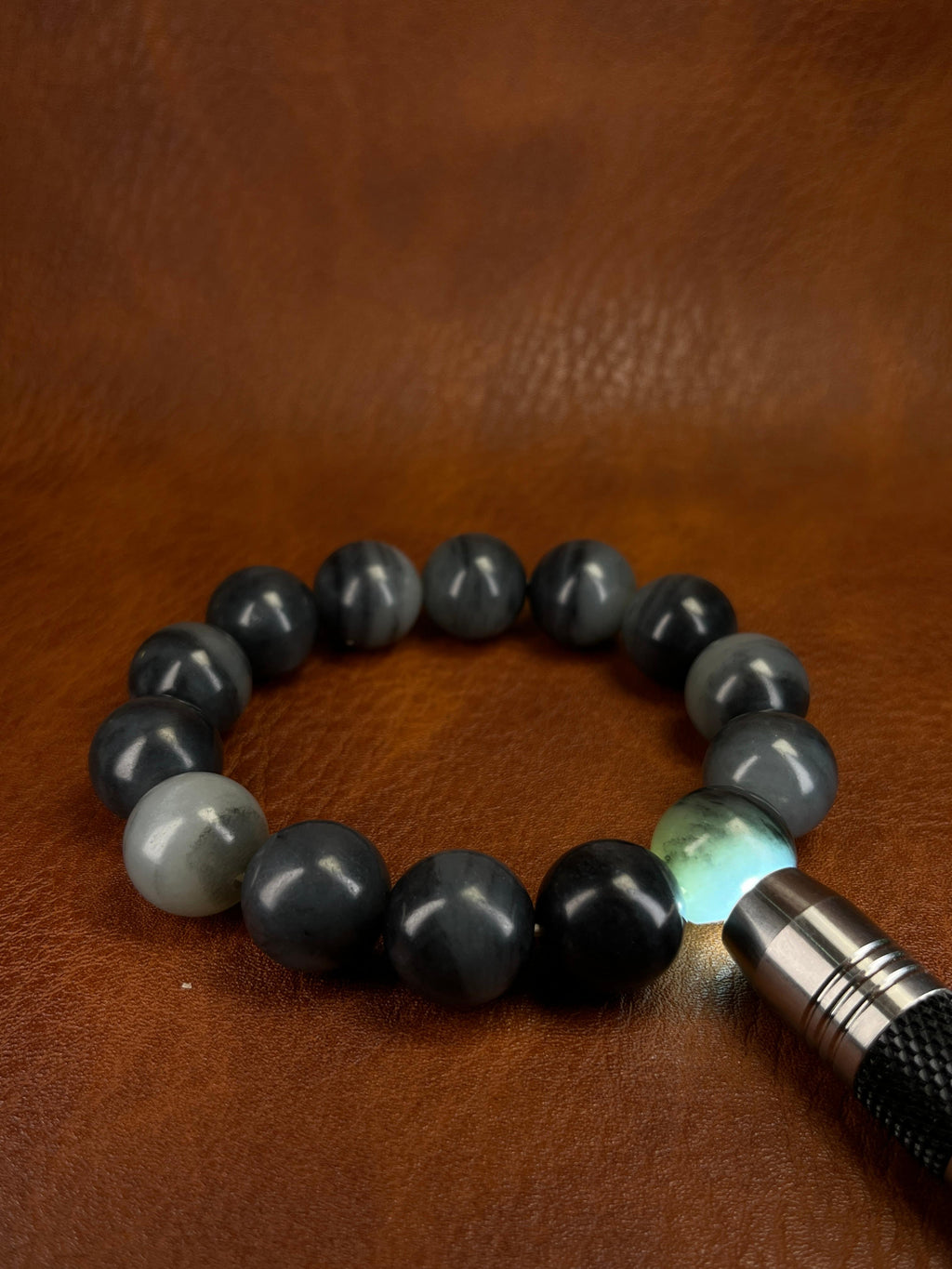 和田玉青花籽料手串（16卡）（yc222503）