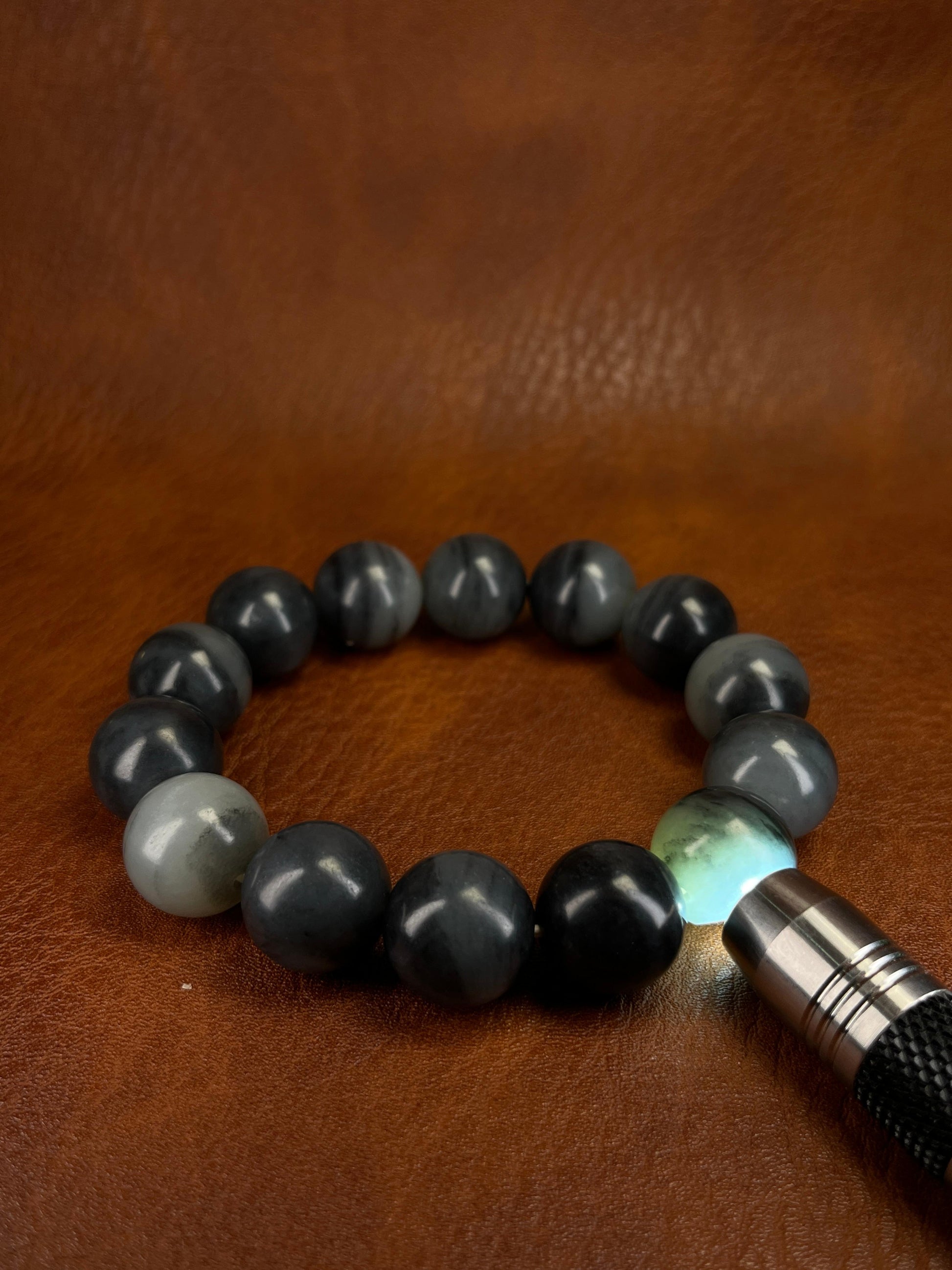 和田玉青花籽料手串（16卡）（yc222503）