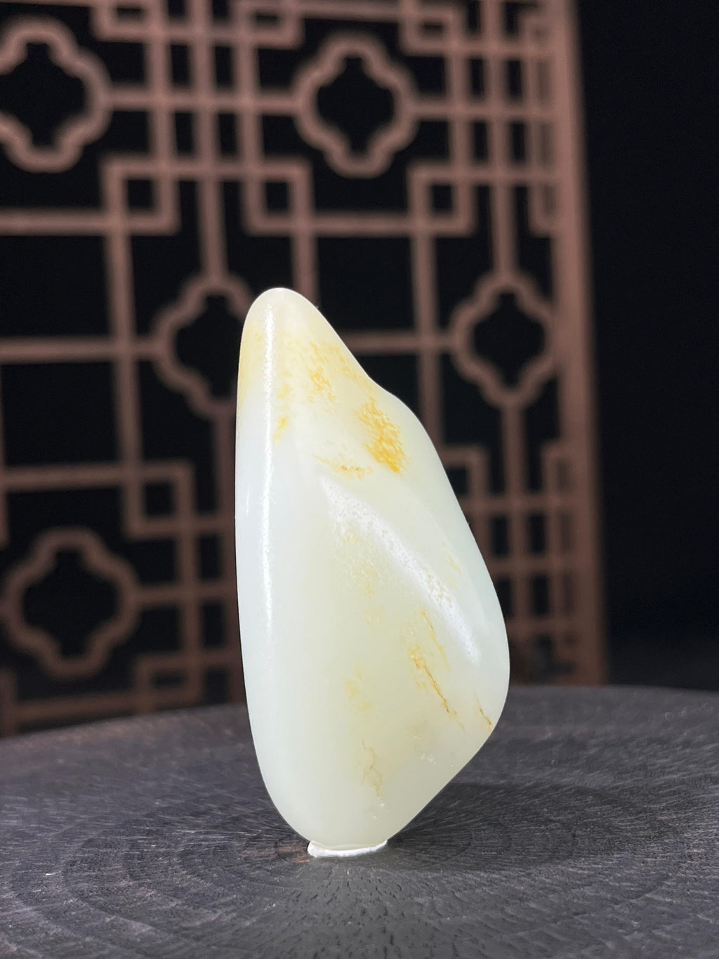 新疆和田玉白玉籽料原石洒金皮挂件3（yc233794）