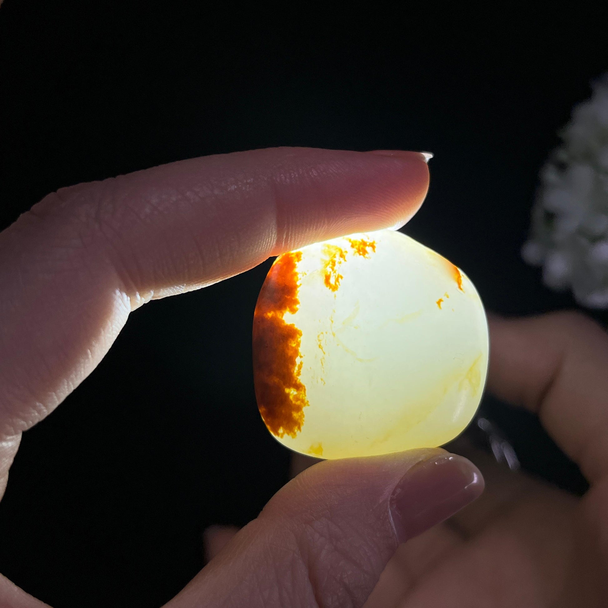 和田玉一级白玉洒金聚红皮“雪域红霞”籽料原石（yc286949）