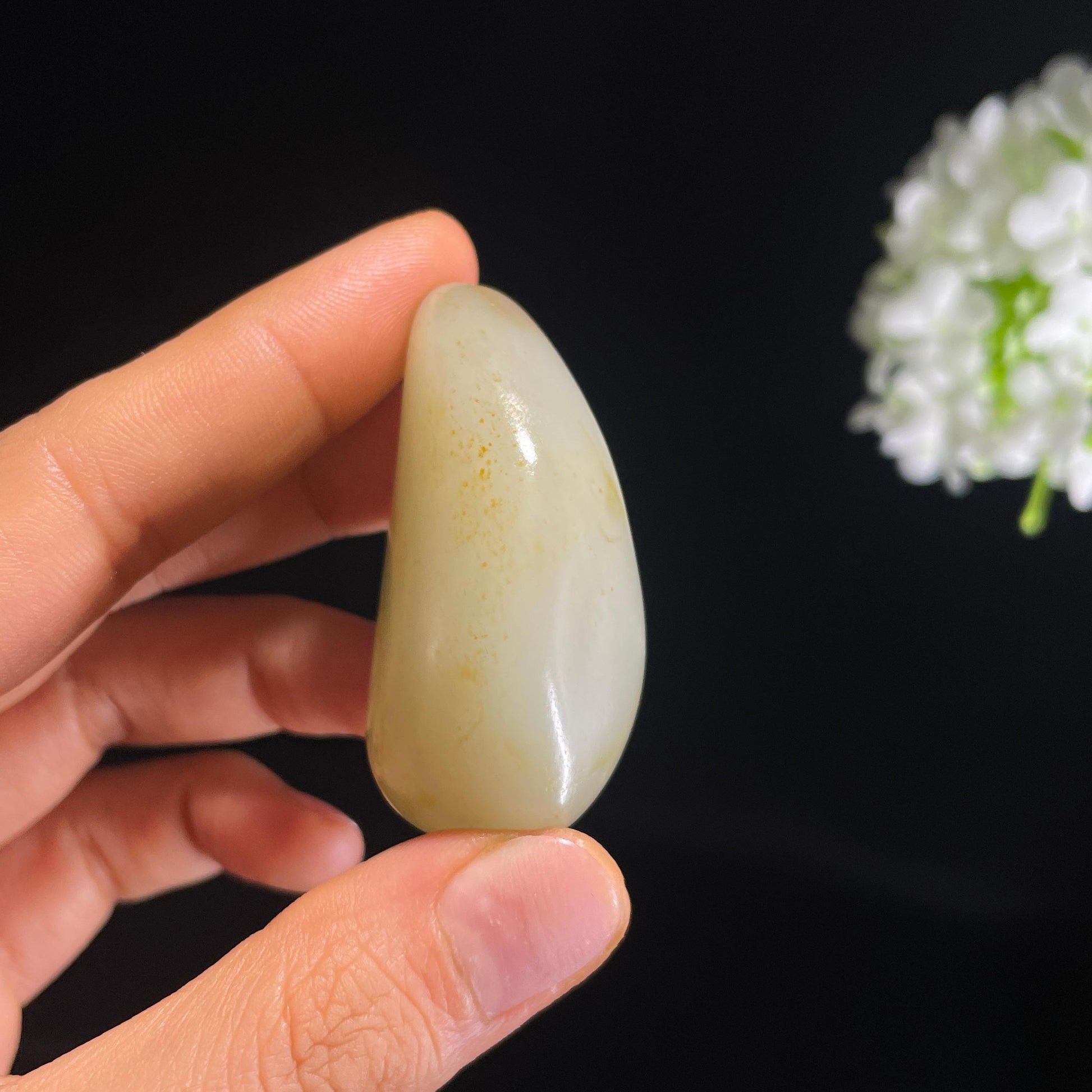 和田玉青白玉“素月流辉”洒金皮籽料（yc318343）