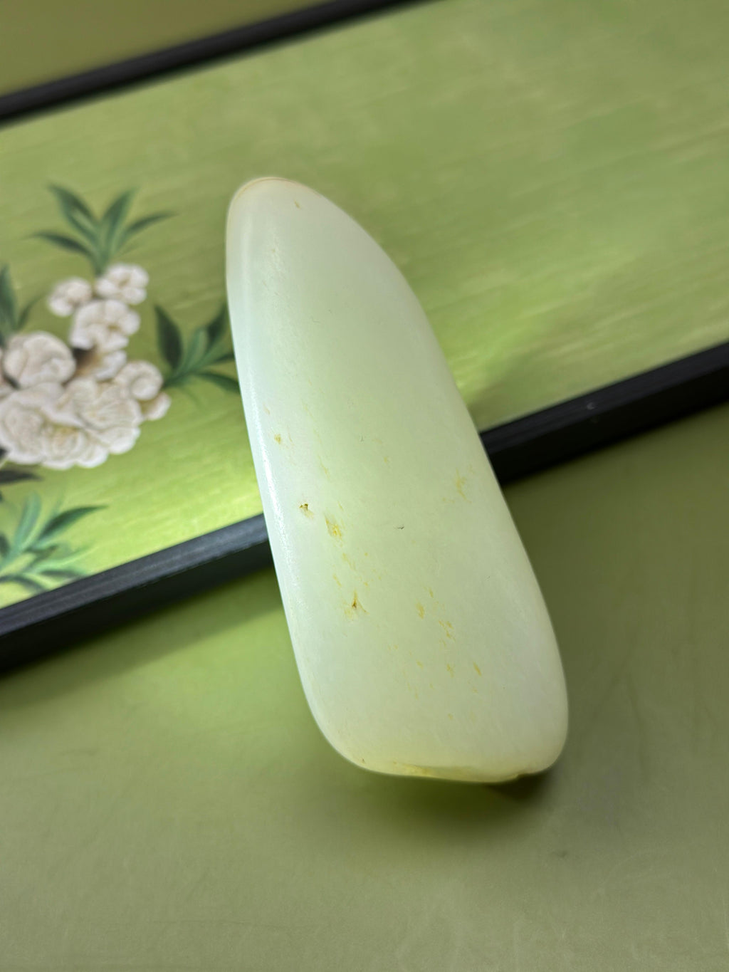 臻品新疆和田玉白玉籽料手把件（yc777165）
