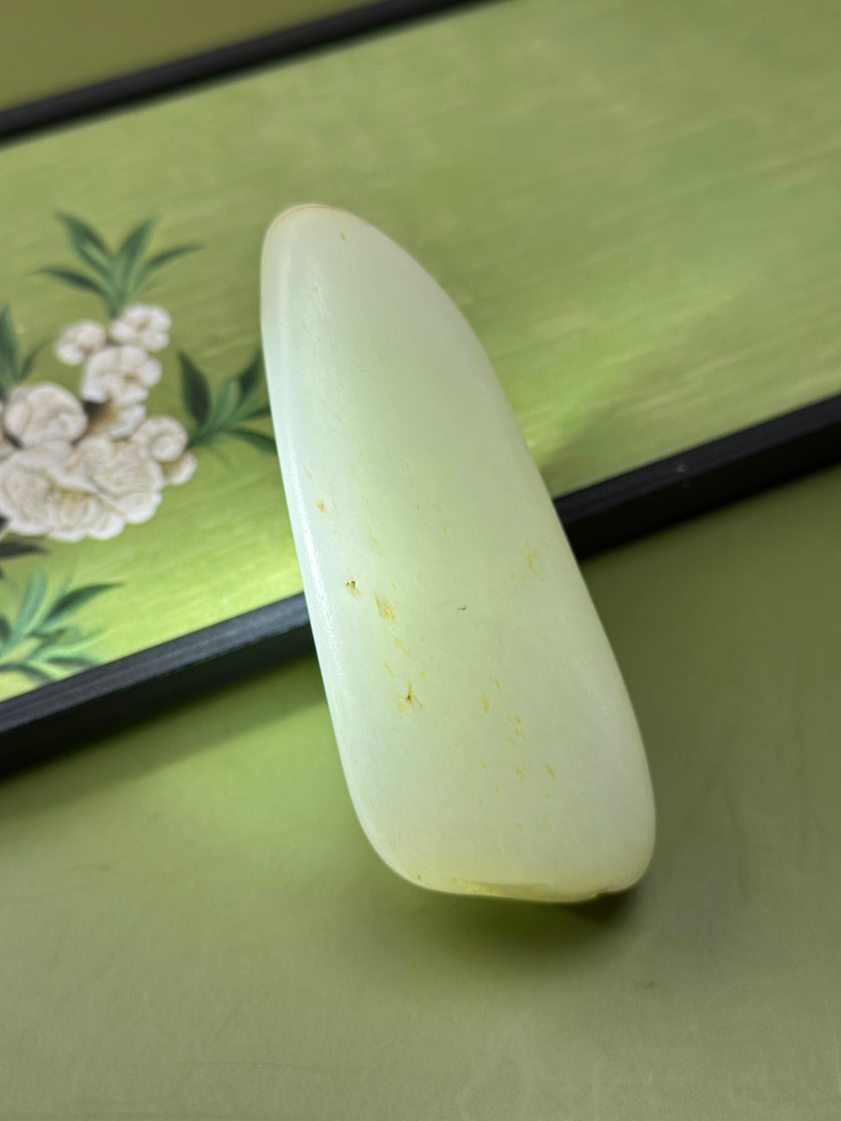 臻品新疆和田玉白玉籽料手把件（yc777165）