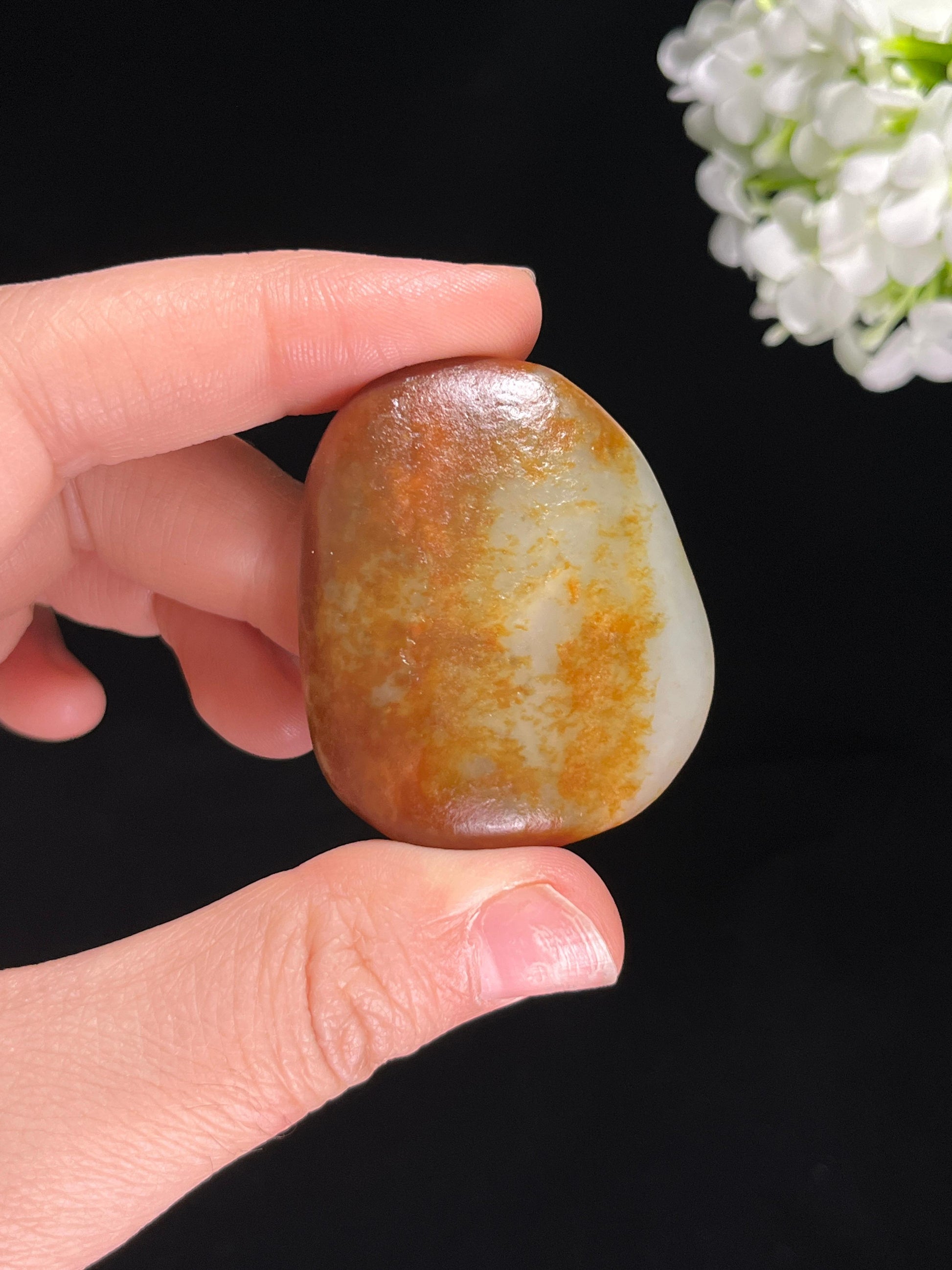 和田玉白玉洒金皮聚红皮籽料原石（yc258664）