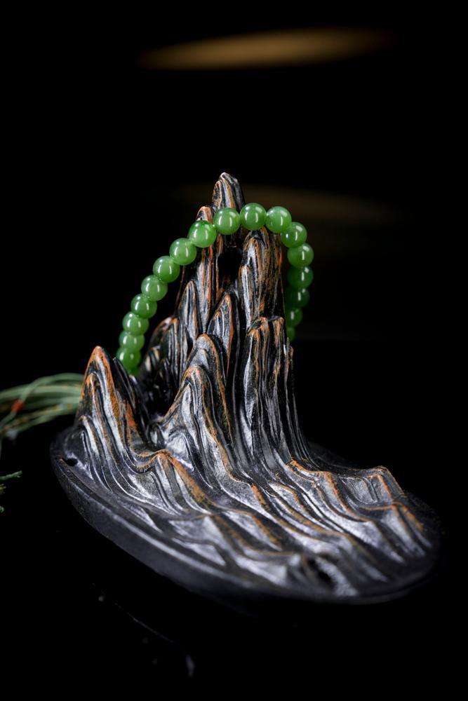 和田玉碧玉手串（卡8）（yc253301）