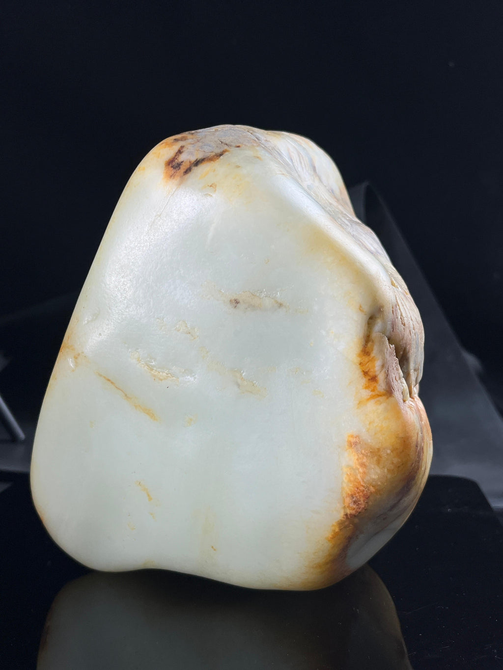 新疆和田玉青白种洒金皮籽料原石（yc259536）