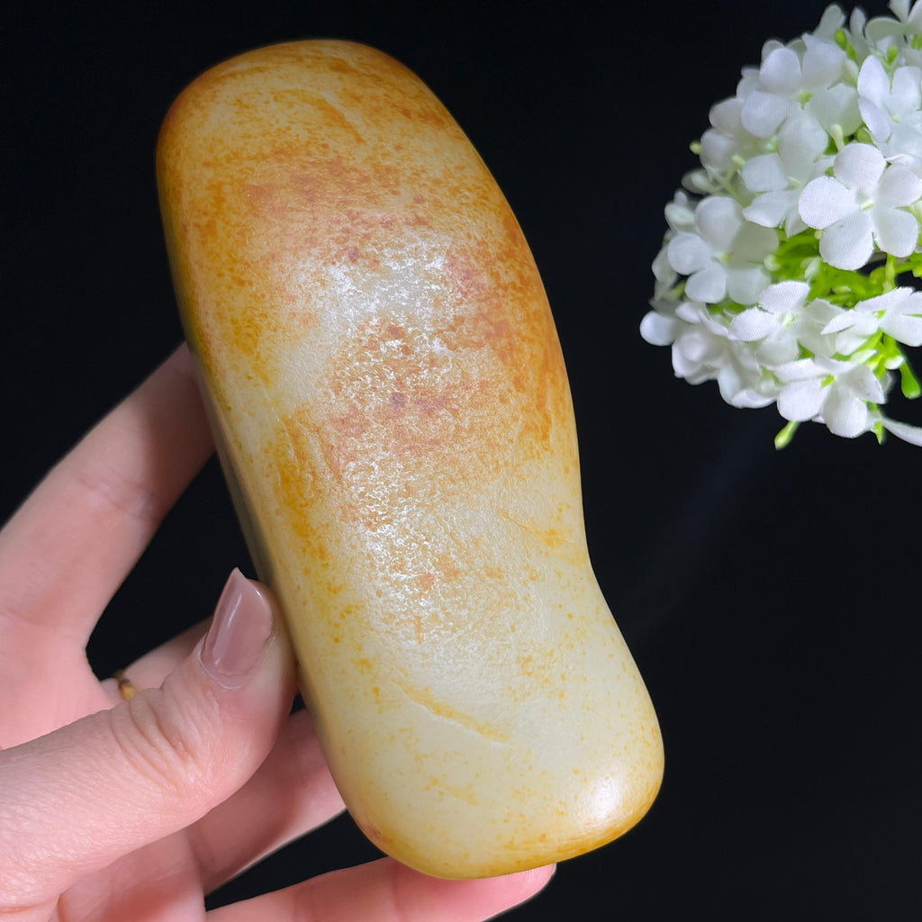 和田玉青白玉聚黄皮“秋云凝玉”籽料原石（yc286800）