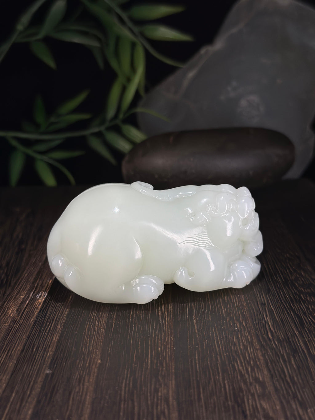 和田玉精品白玉貔貅手把件（yc703067）