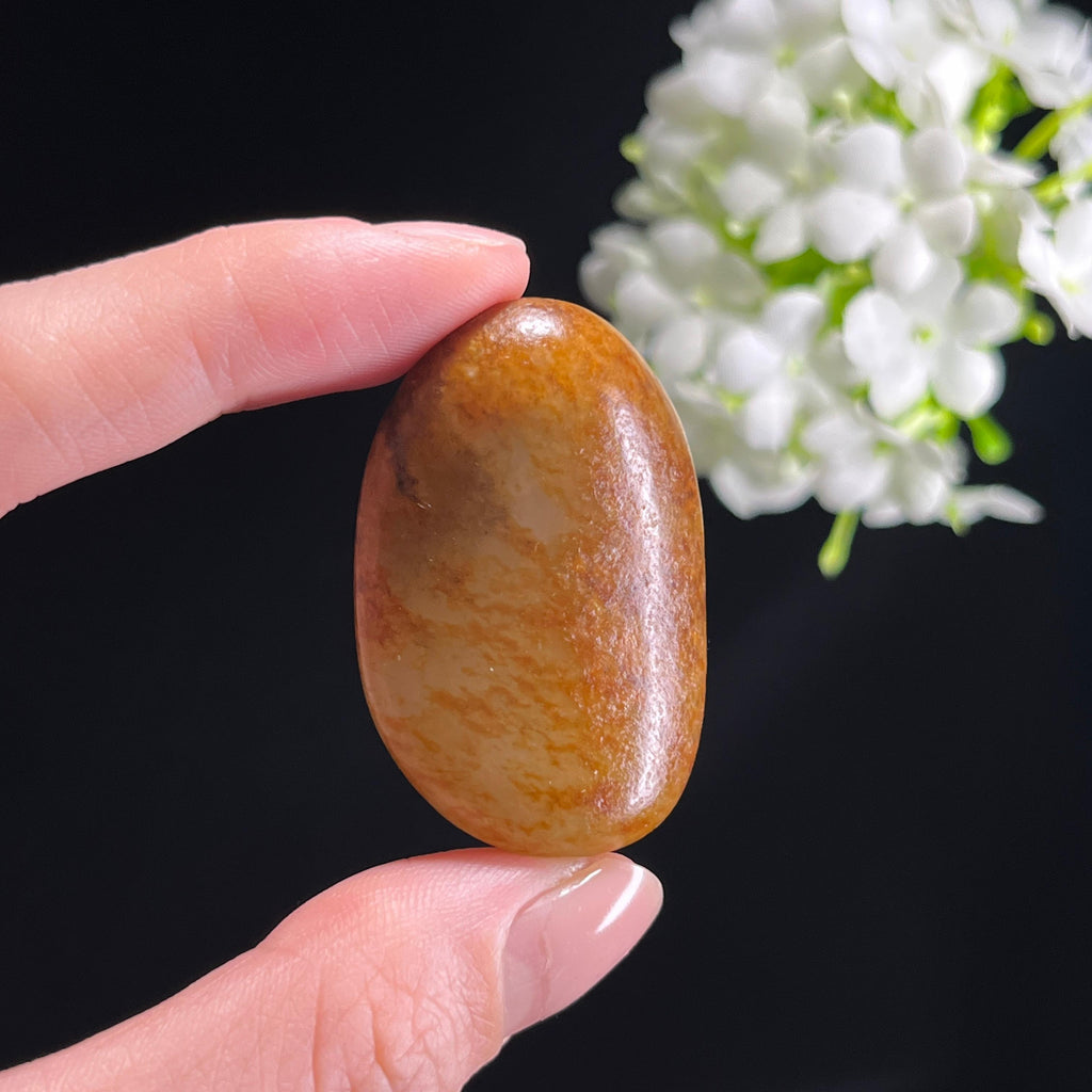 和田玉黄沁“玉髓金沁”籽料原石（yc302887）