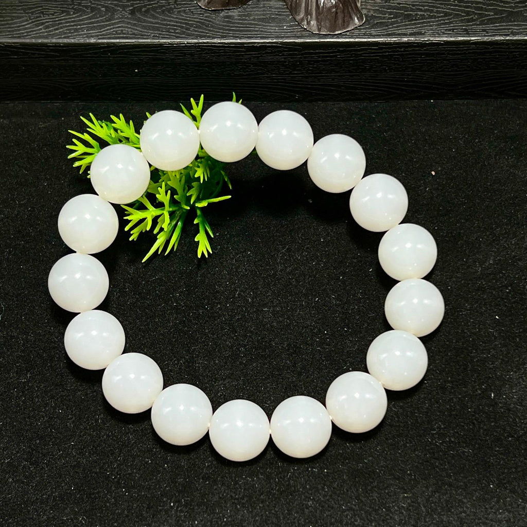和田玉白玉圆珠手串（yc712929）