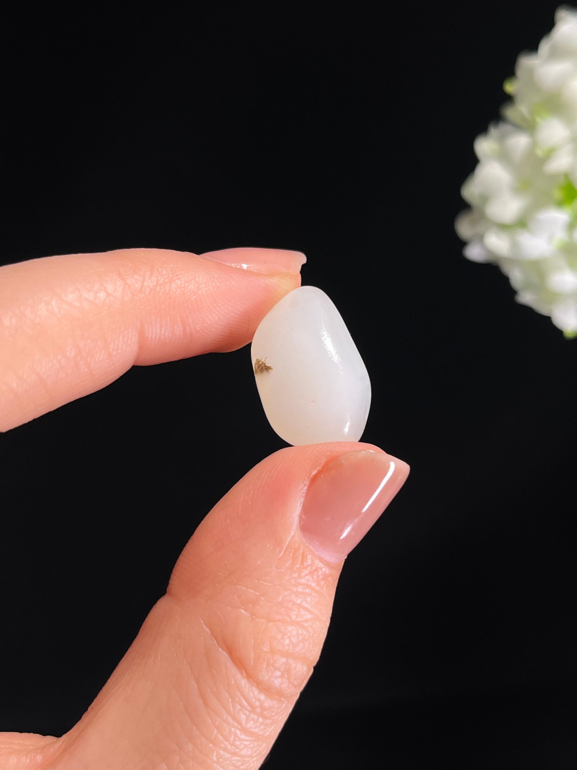 和田玉光白籽“独钓寒江雪”籽料原石（yc278743）