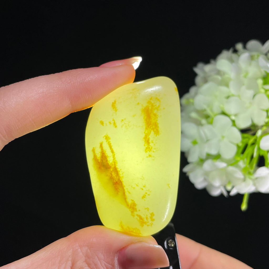 和田玉白玉“秋溪流纹”洒金皮籽料（yc388563）