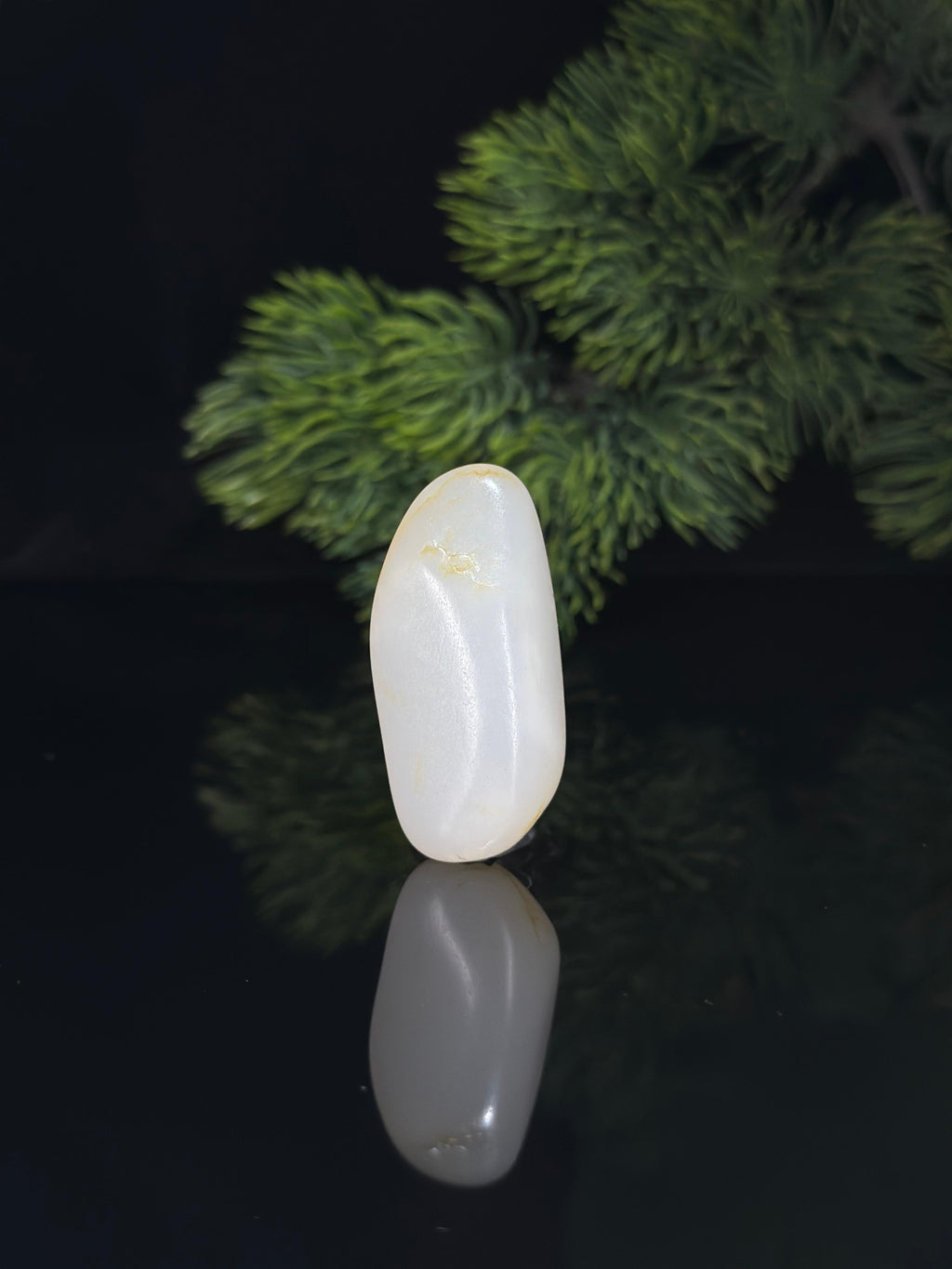 新疆和田玉精品白玉洒金品挂件籽（yc536841）