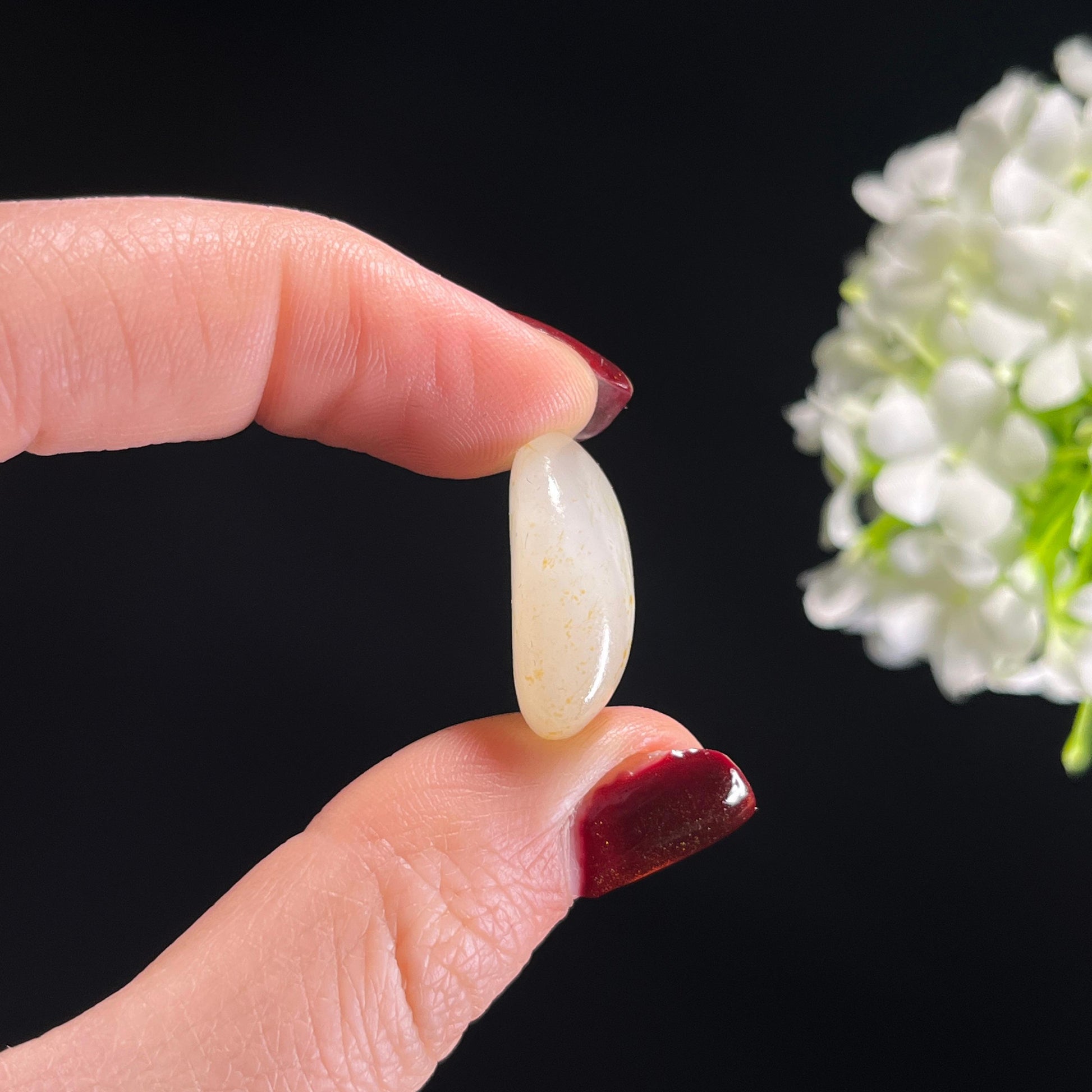 和田玉白玉洒金皮特色小籽（yc336386）