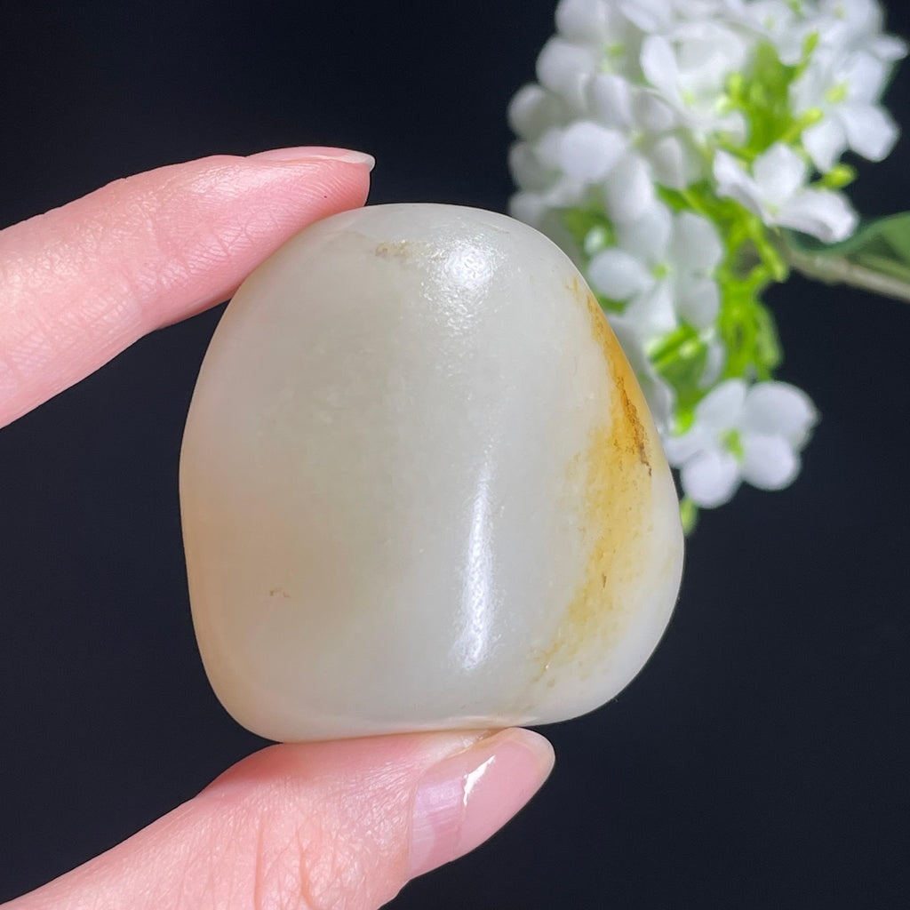 和田玉白玉“玉砚留痕”洒黄皮籽料（yc316500）