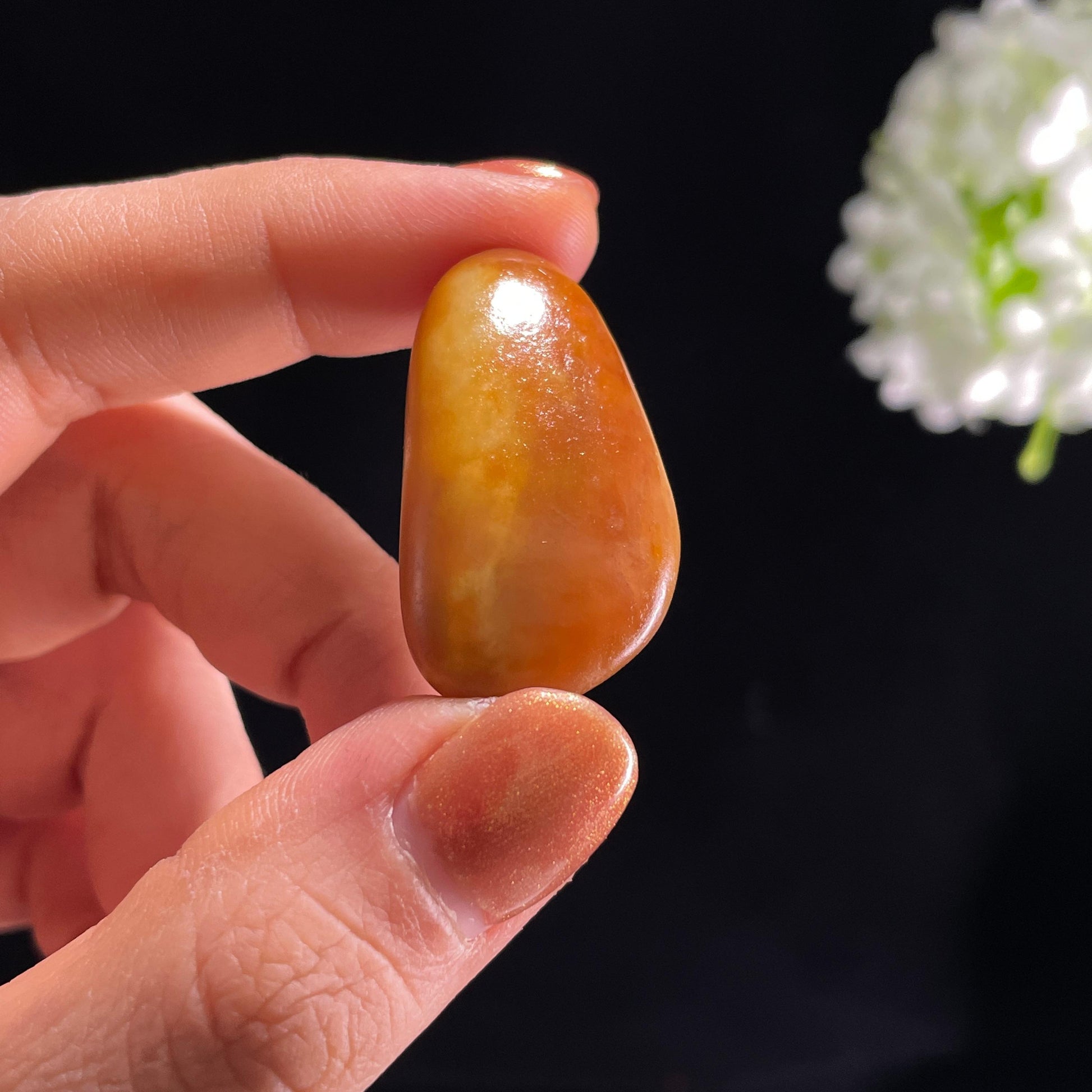 新疆天然和田玉“秋光如酿”红沁籽料（yc387328）