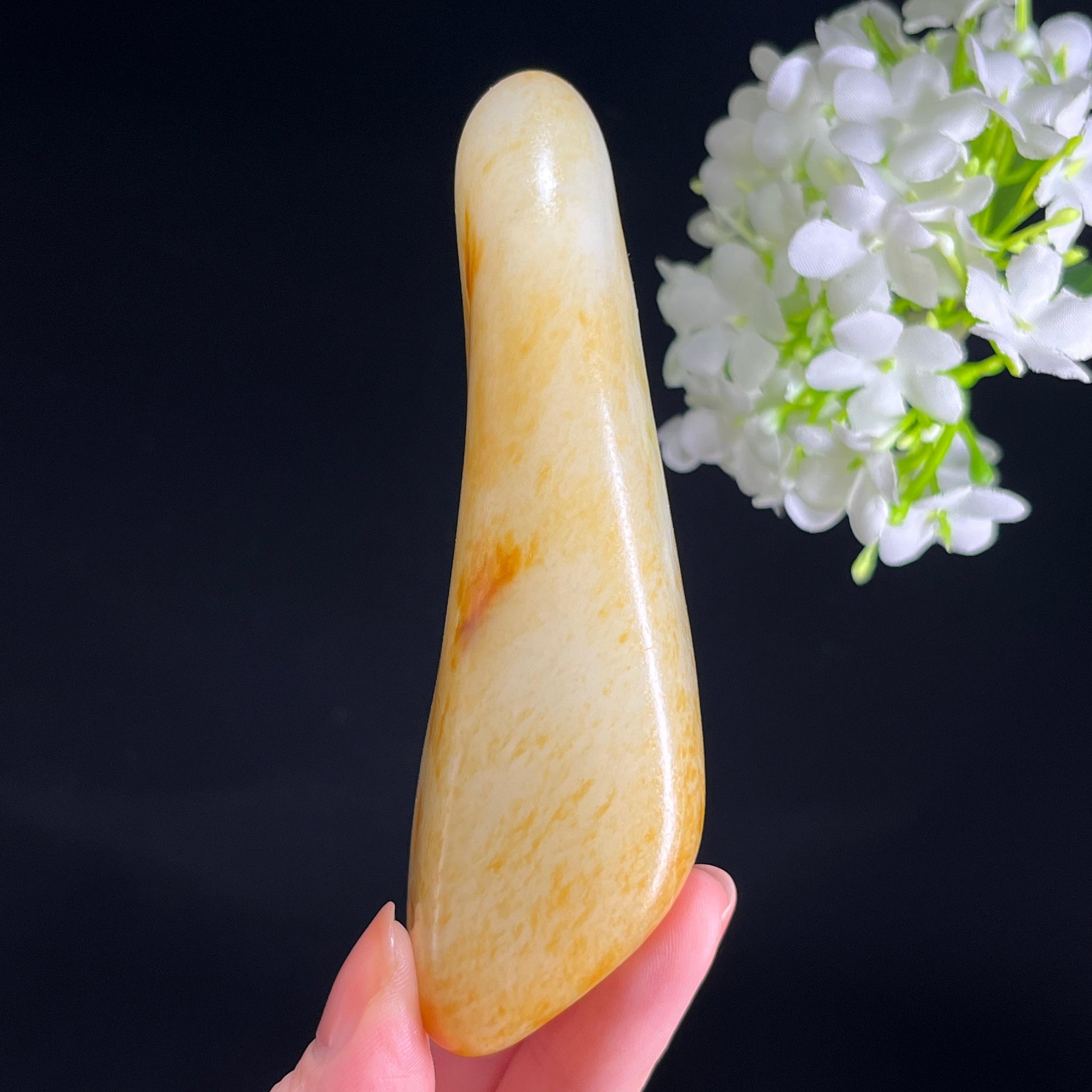 和田玉白玉“金红流纹”洒金红皮籽料（yc345887）