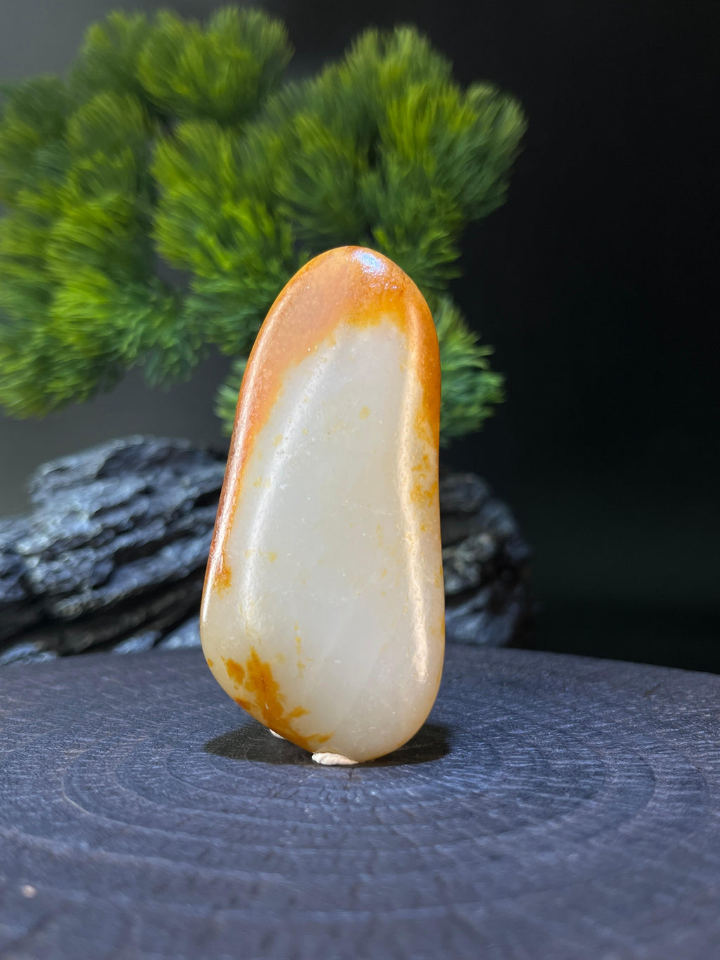 和田玉黄油皮带青籽料挂件（yc228080）