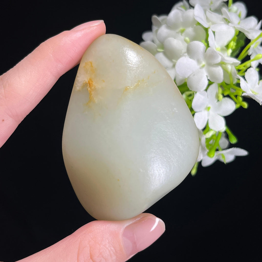 和田玉青白玉洒金皮“海平线”籽料（yc305614）