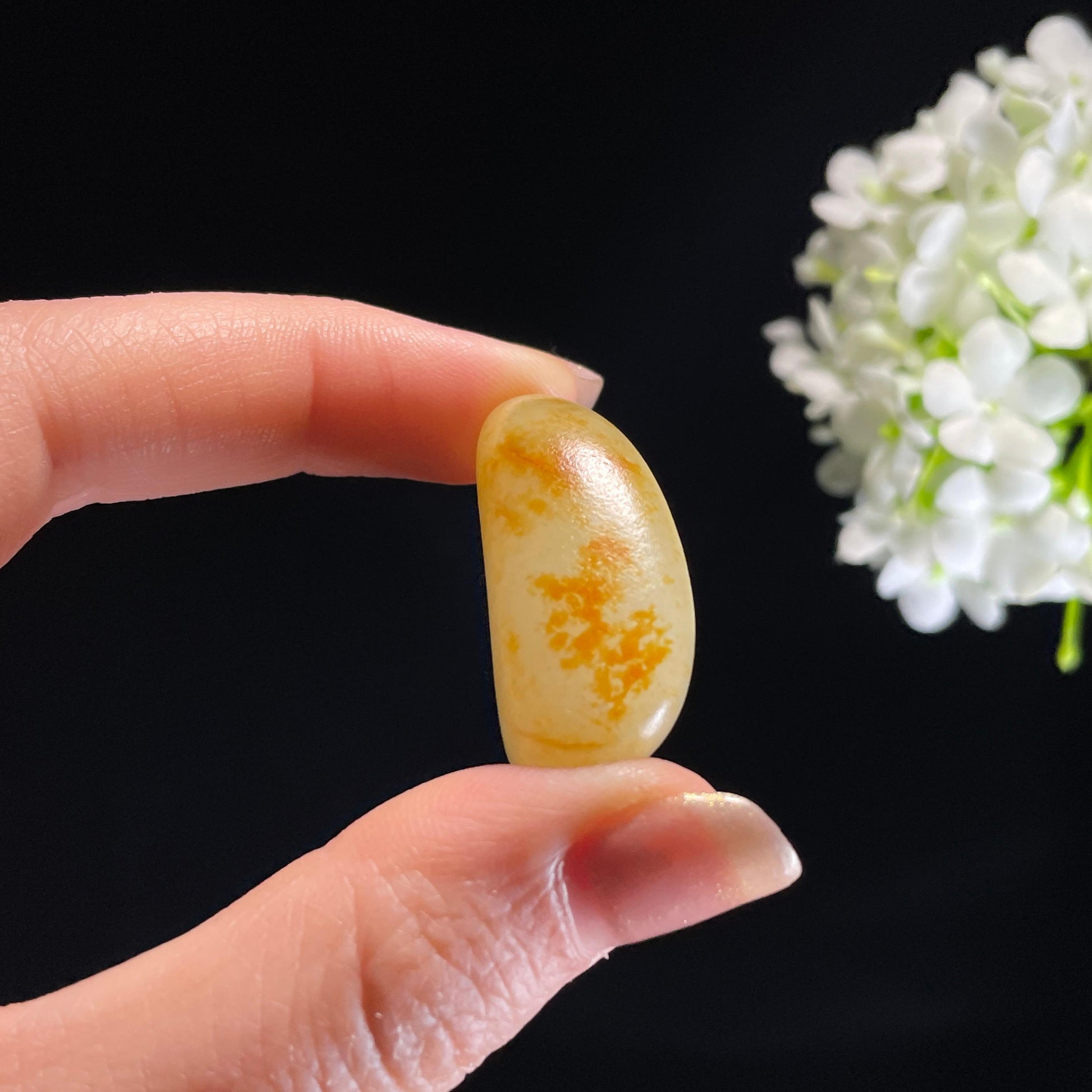 和田玉暖白种洒金皮“大漠秋林”籽料原石（yc311854）