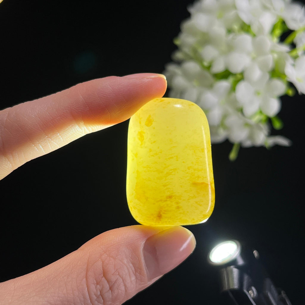 和田玉青白玉洒金皮“玉粟凝金”籽料原石（yc302882）