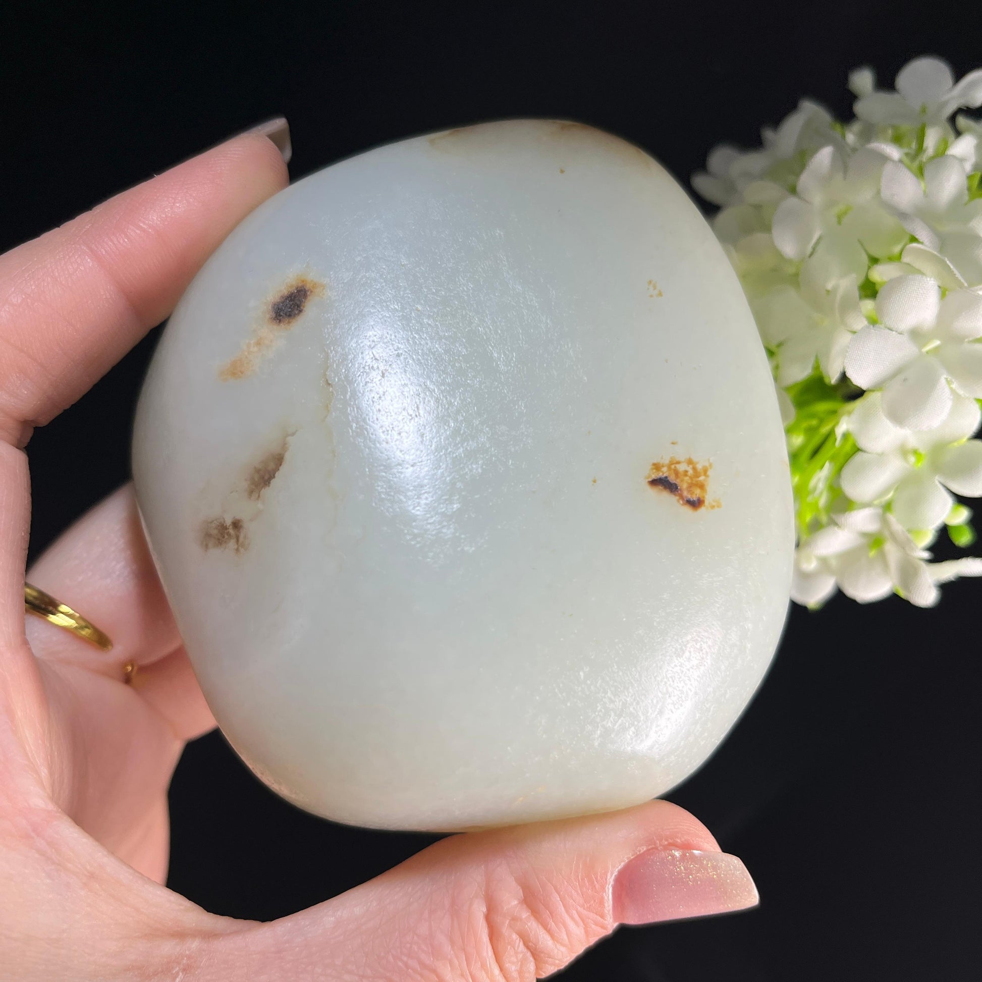 和田玉白玉“秋斑漫璧”秋梨皮籽料（yc360979）