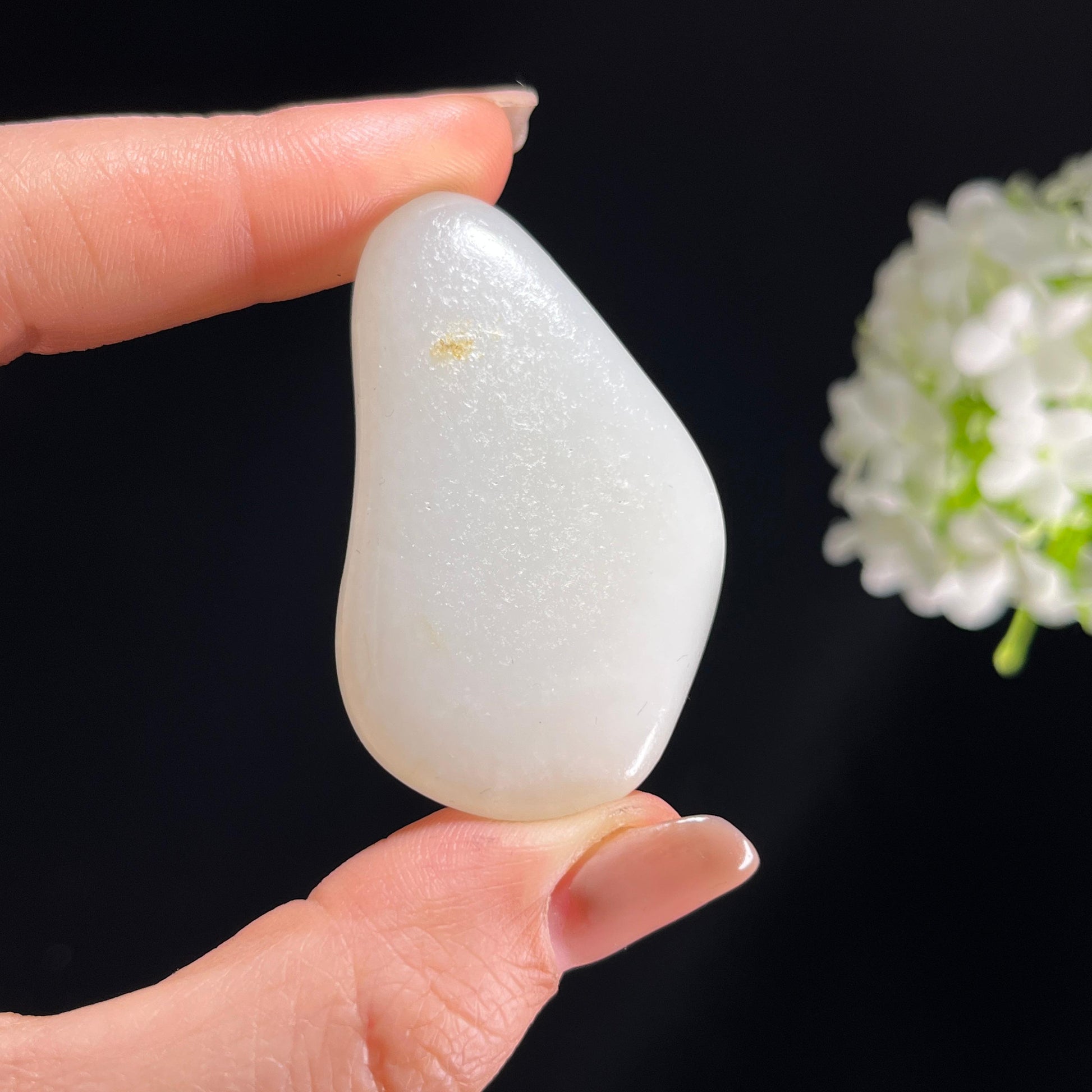 2026.4.9广告流，和田玉白玉“晴雪满川”淡洒金皮籽料（yc382826）