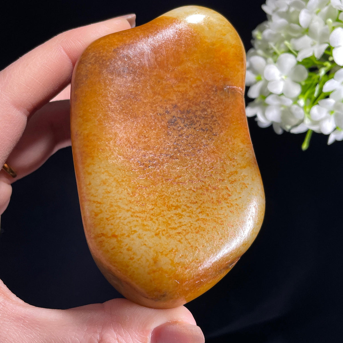 和田玉黄沁“晴沙铸玉”金包银籽料（yc368495）