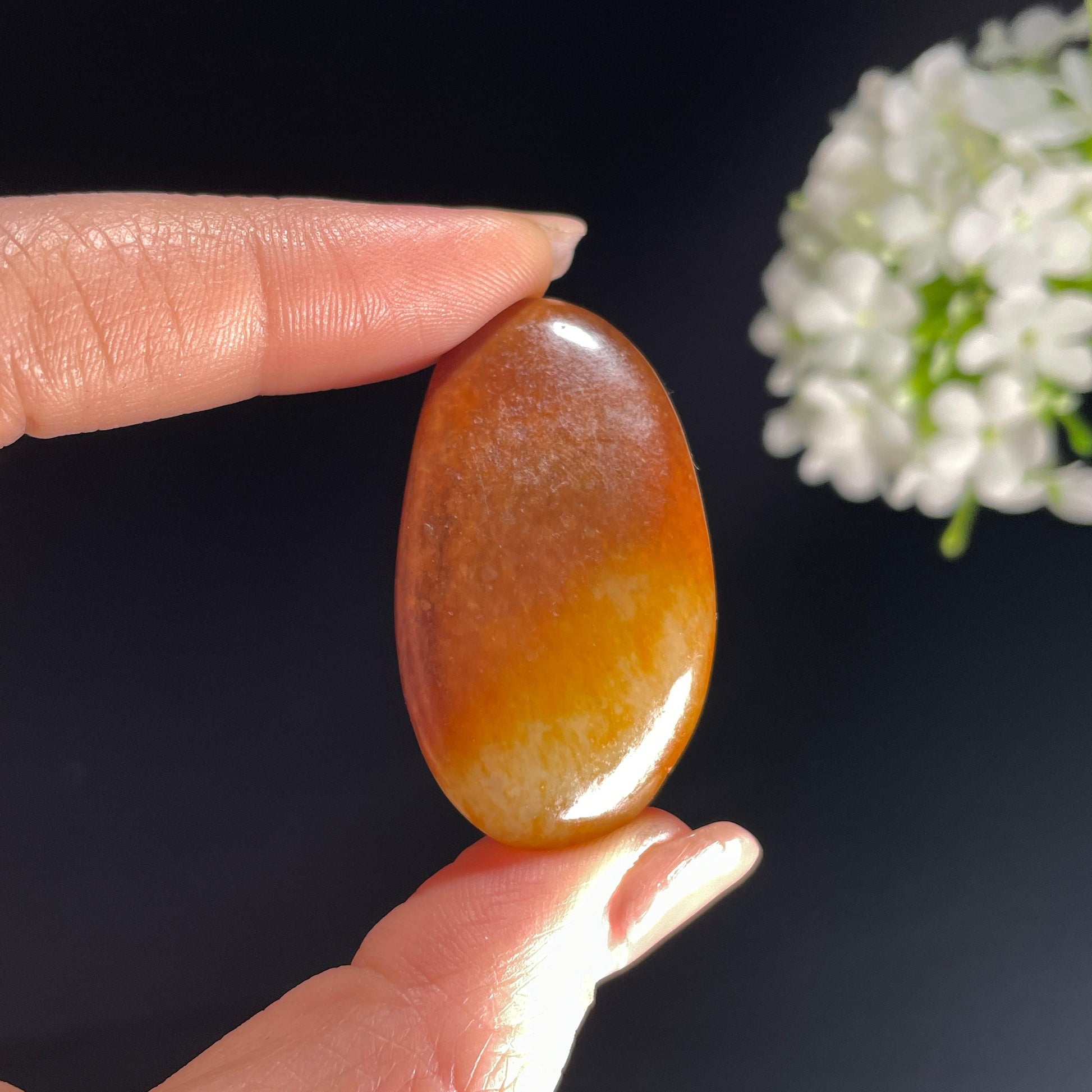 2026.4.9广告流，和田玉“丹砂沁璧”红沁籽料（yc386326）