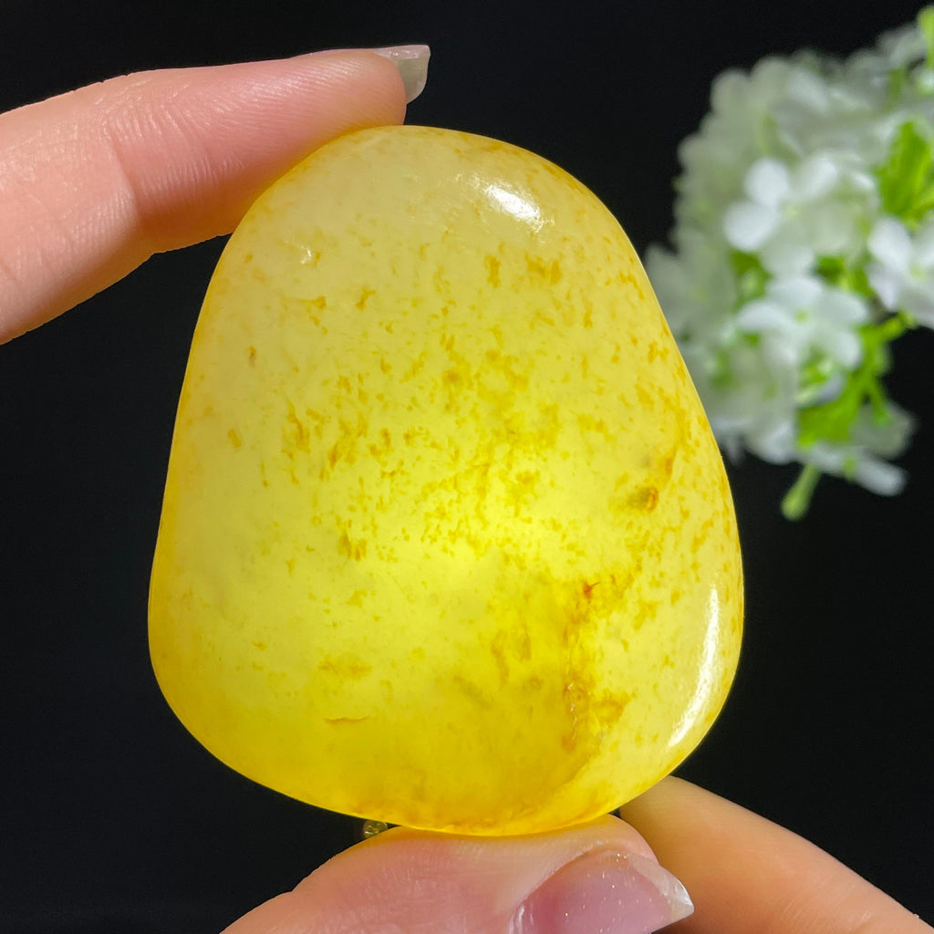 和田玉白玉“金雨落霜”洒金皮籽料（yc413362）