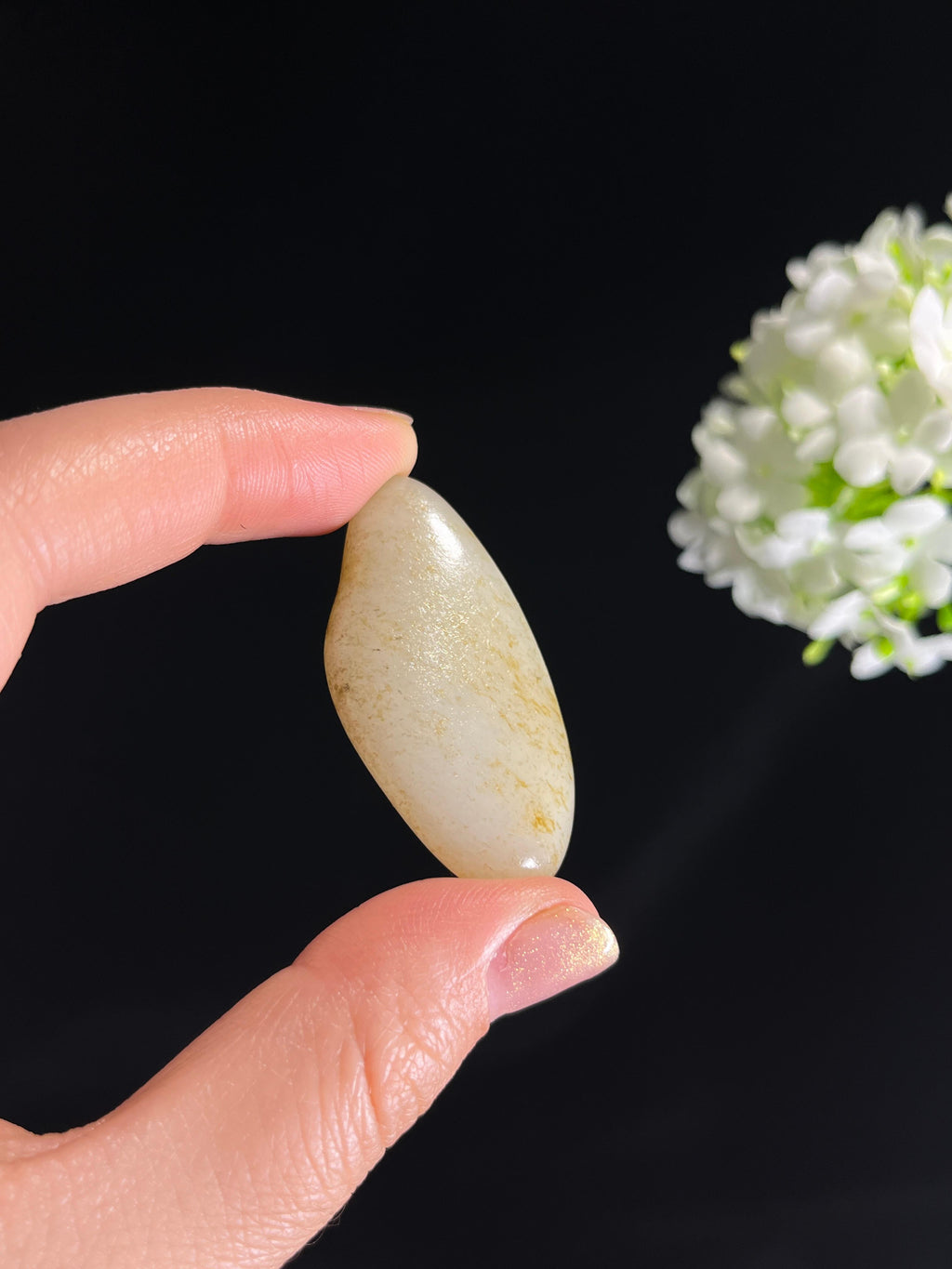 和田玉白玉意境洒金皮籽料原石（yc274689）