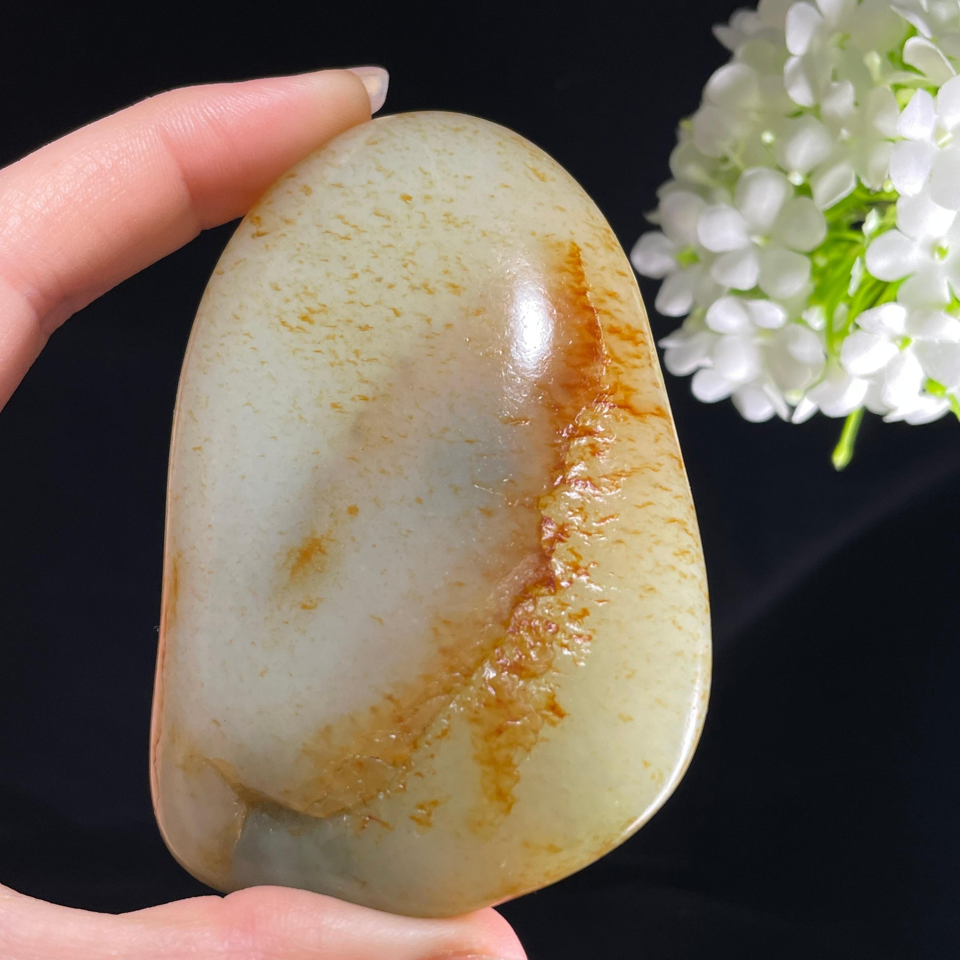 和田玉青白玉“半亩秋锦”洒红皮籽料（yc394266）