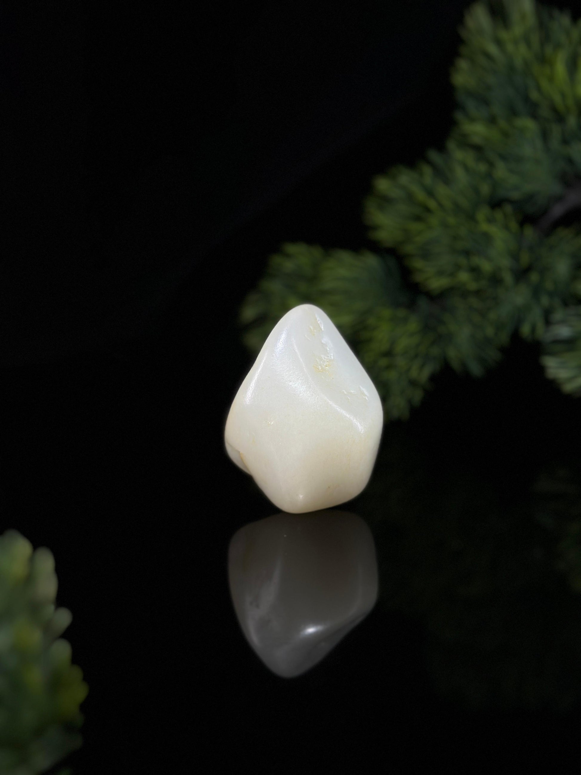 新疆和田玉珍品光白籽手把件（yc495449）