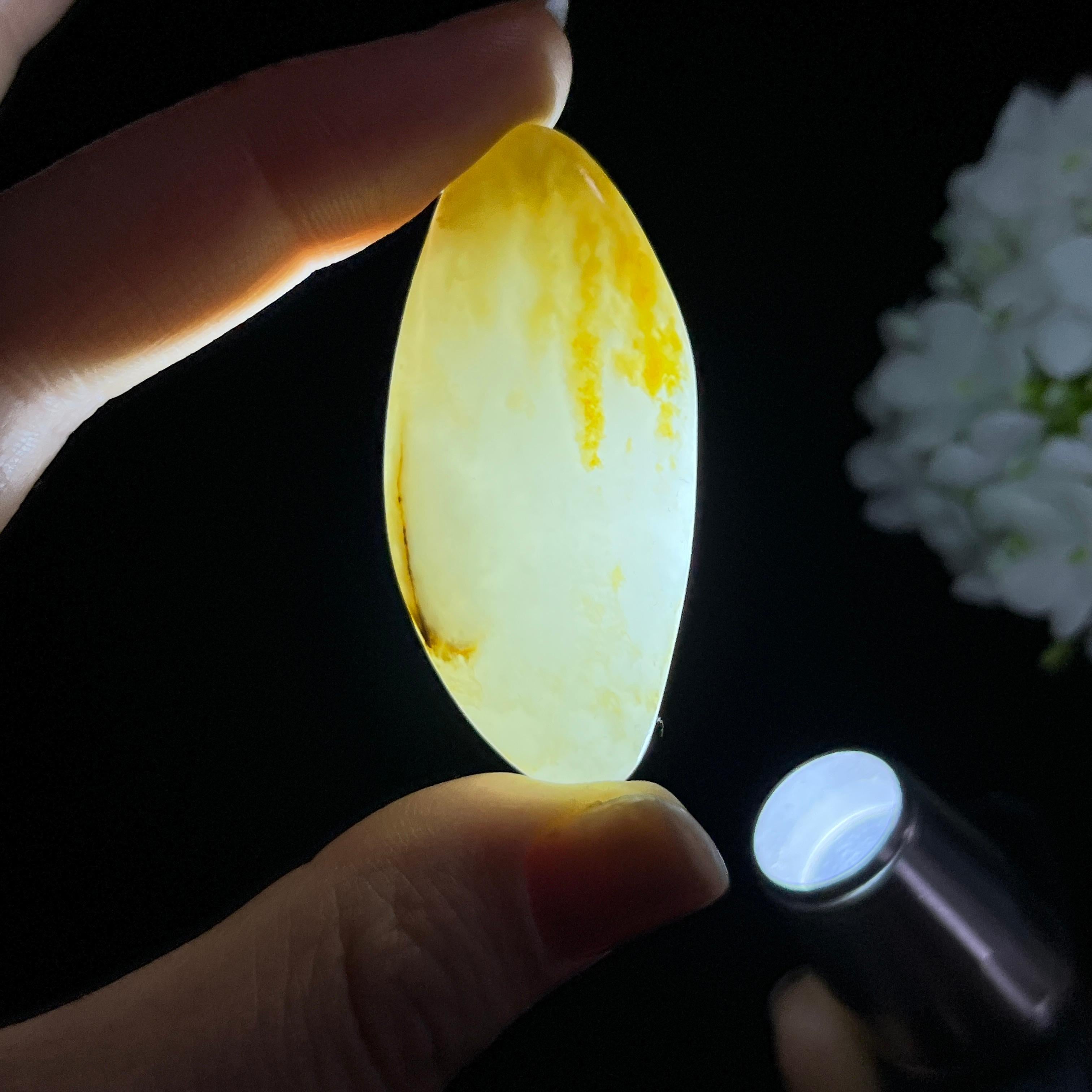 白玉如意吊坠（yc202395） – 添福玉器