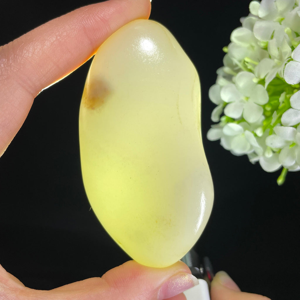 新疆天然和田玉白玉洒金皮籽料手把件（yc407933）