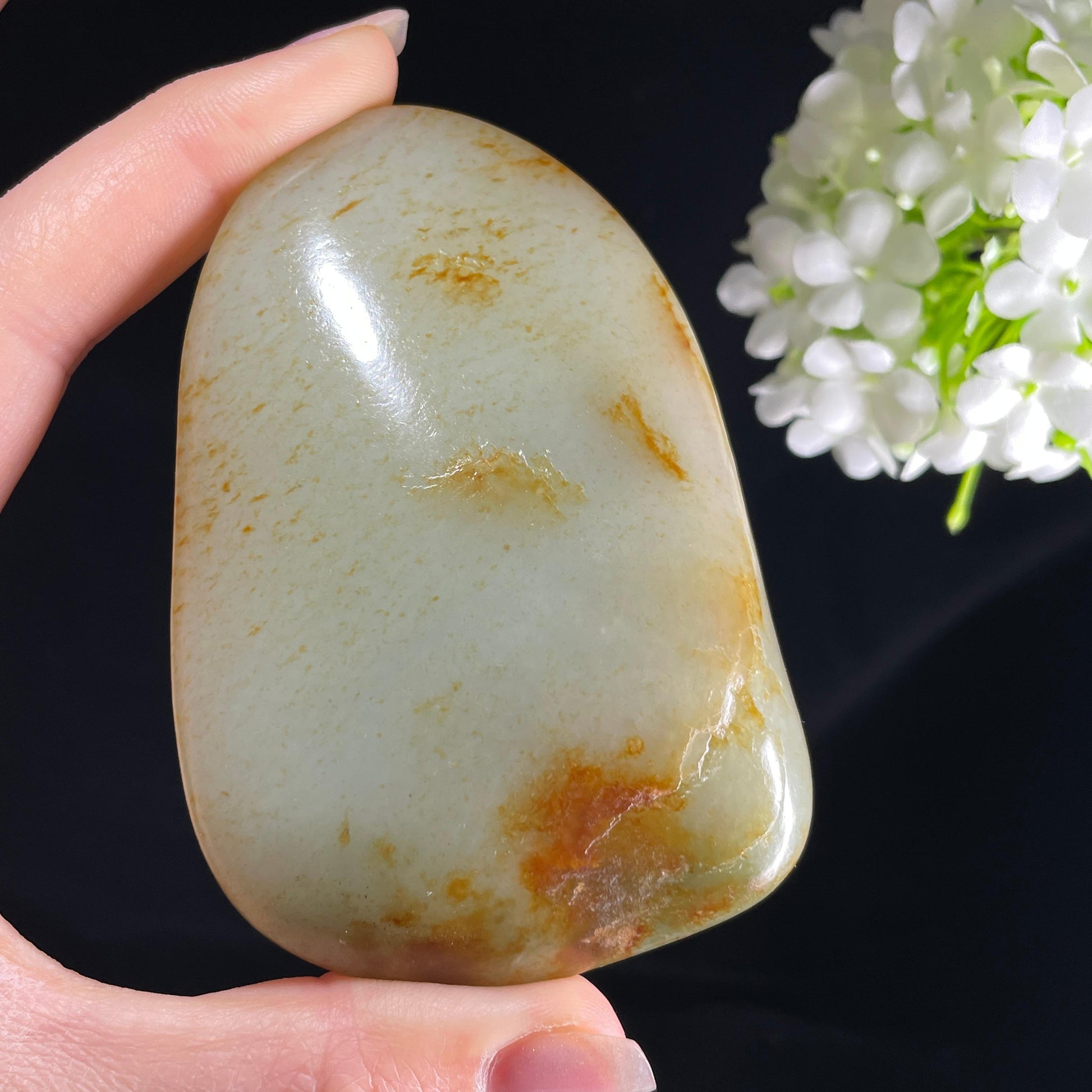 和田玉青白玉“半亩秋锦”洒红皮籽料（yc394266）