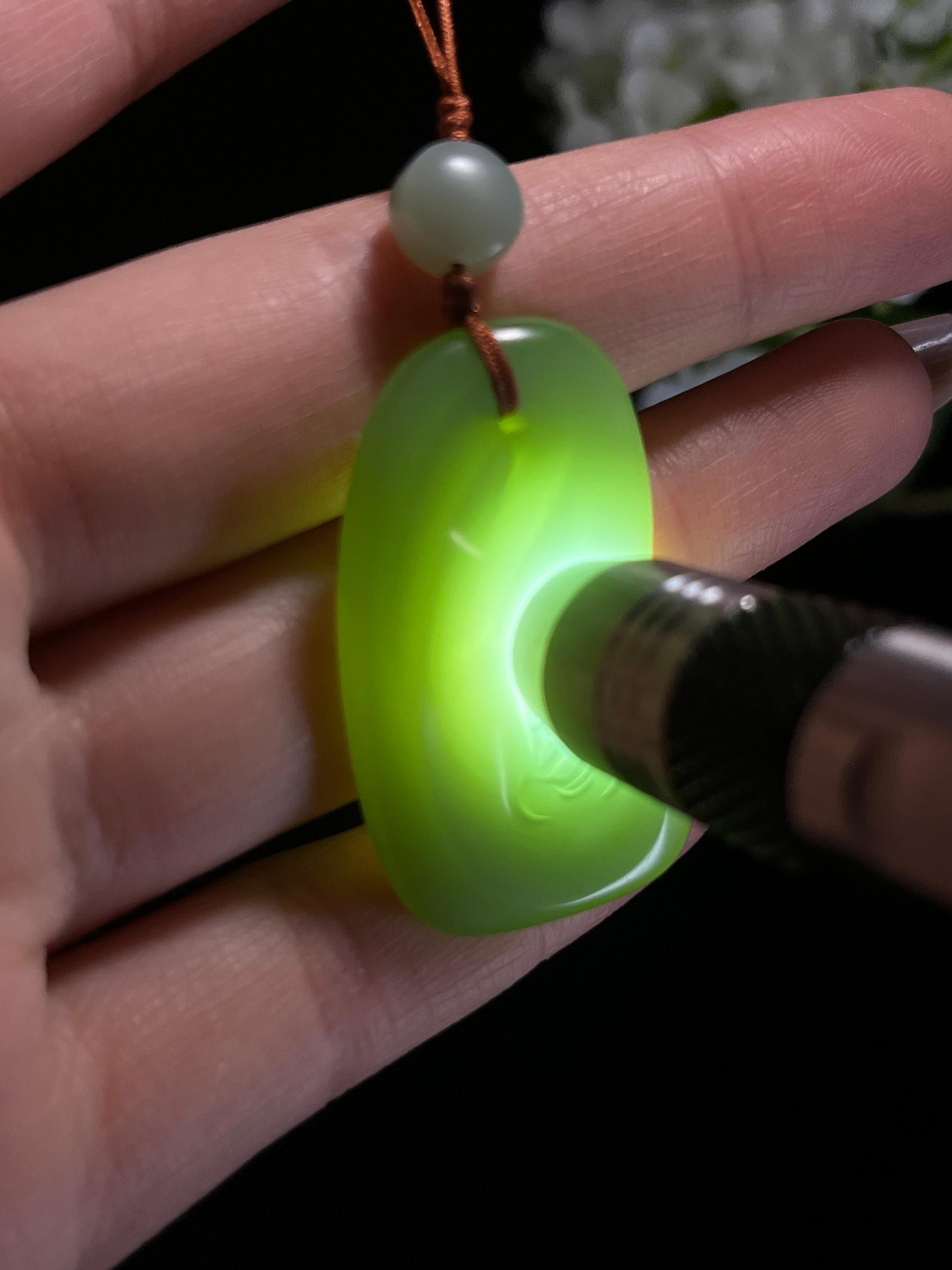 和田玉青玉“青韵如意”挂件（yc261709）