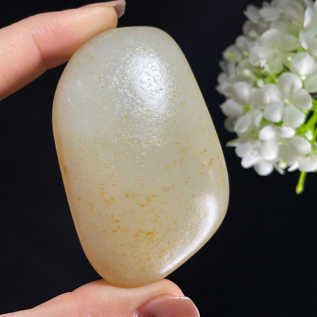 和田玉白玉“秋阳洒玉”洒金皮籽料（yc391288）