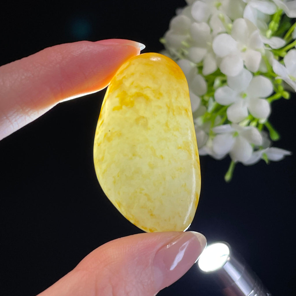 和田玉白玉“月染金砂”洒金皮籽料（yc337316）