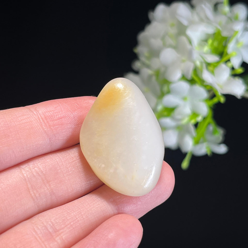 和田玉白玉“月晕金阙”洒金皮籽料（yc337568）