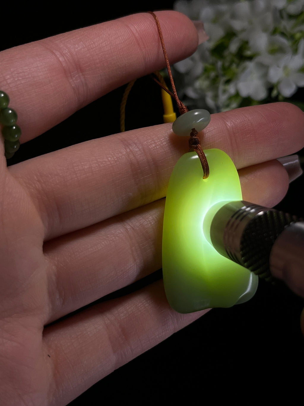 和田玉青玉“青润福瓜”挂件（yc261706）