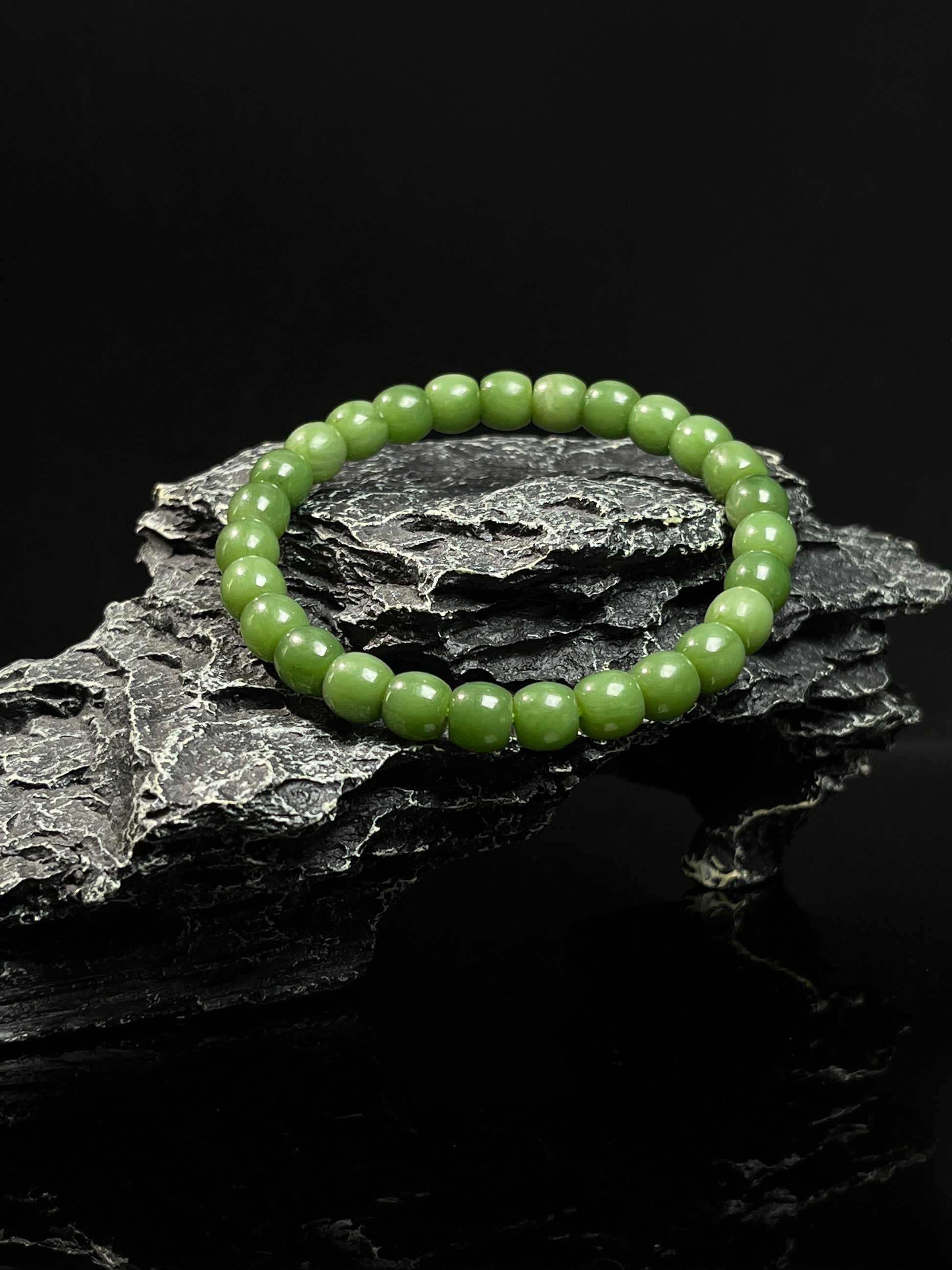 新疆和田玉碧玉手串（yc240707）