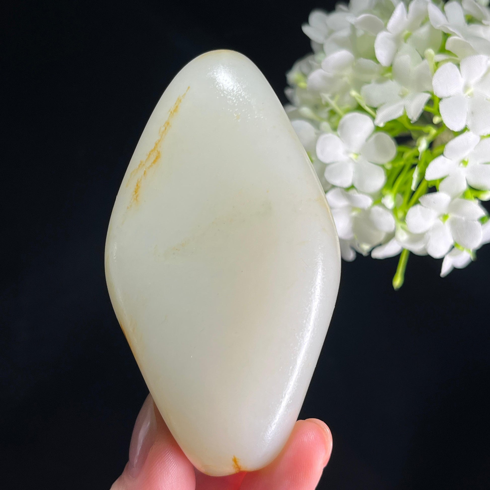 和田玉白玉“玉影鎏金”洒金洒红皮籽料（yc367661）